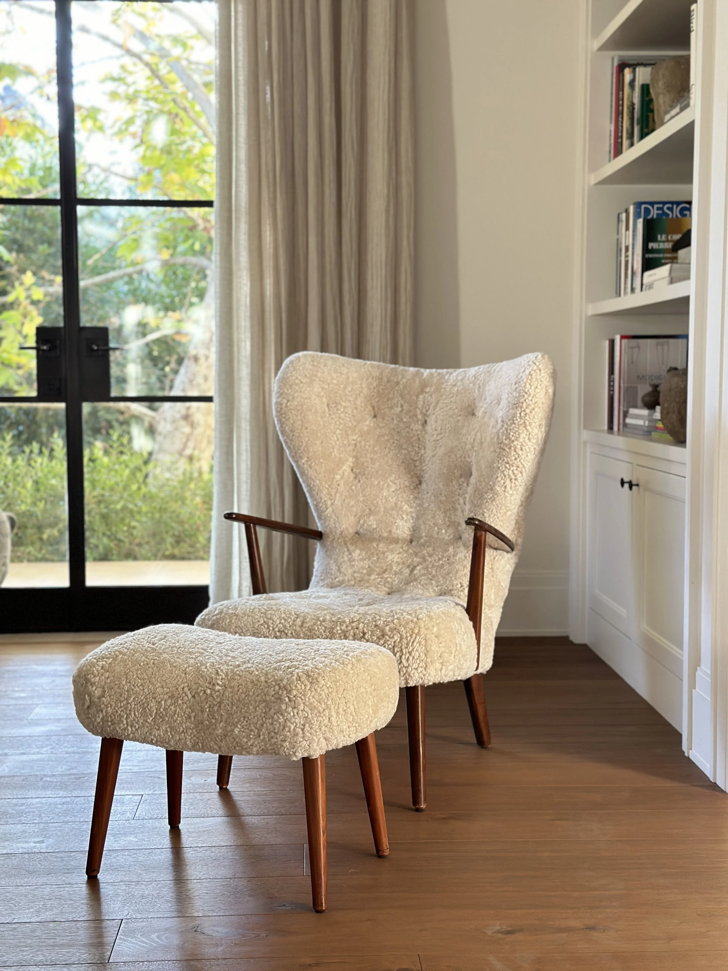 Pragh Chair and Ottoman, Madsen  and Schubell, Denmark 1950s