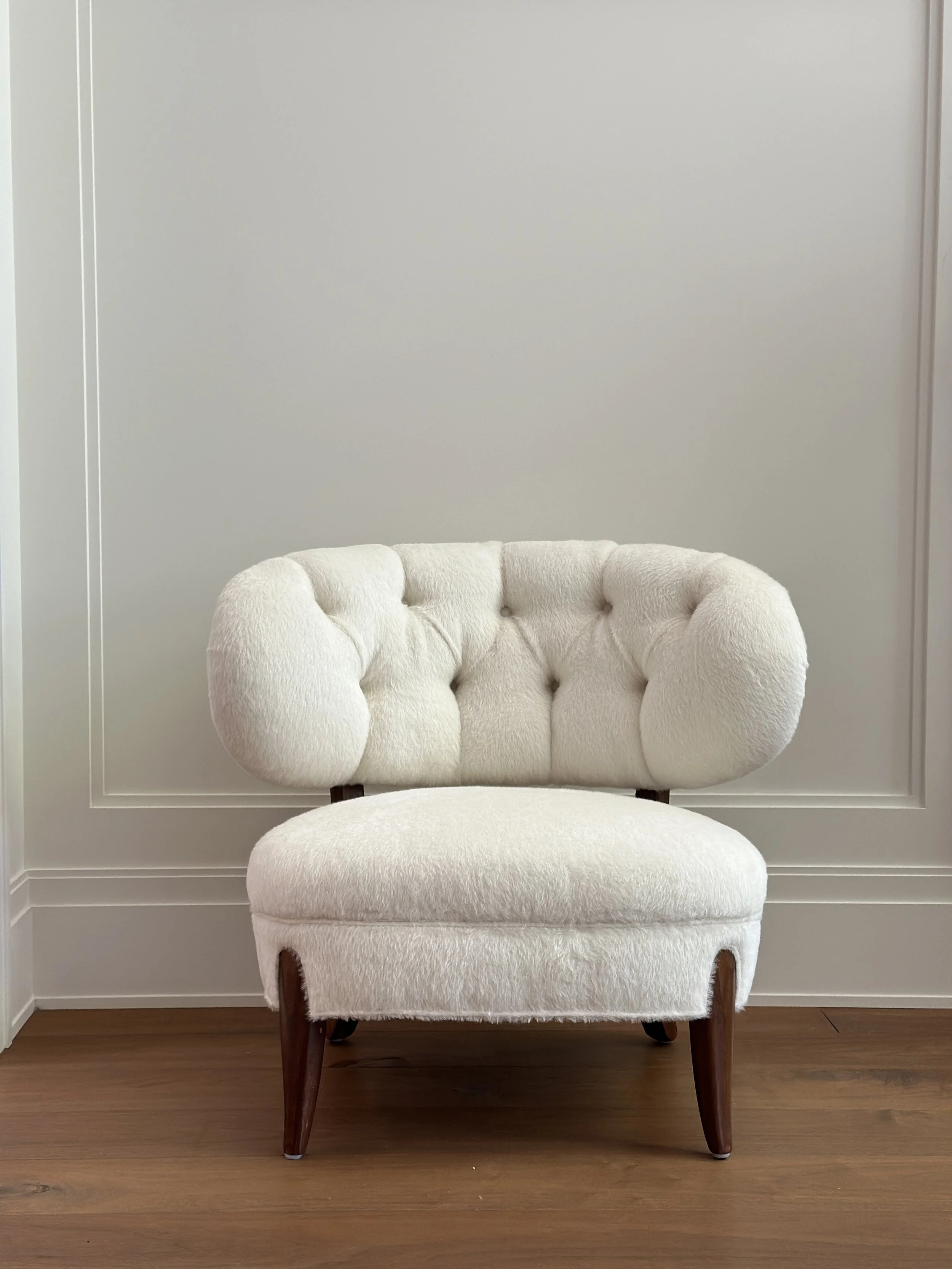 Chair by Otto Schulz for Boet, Sweden 1950s  Reupholstered in Alpaca