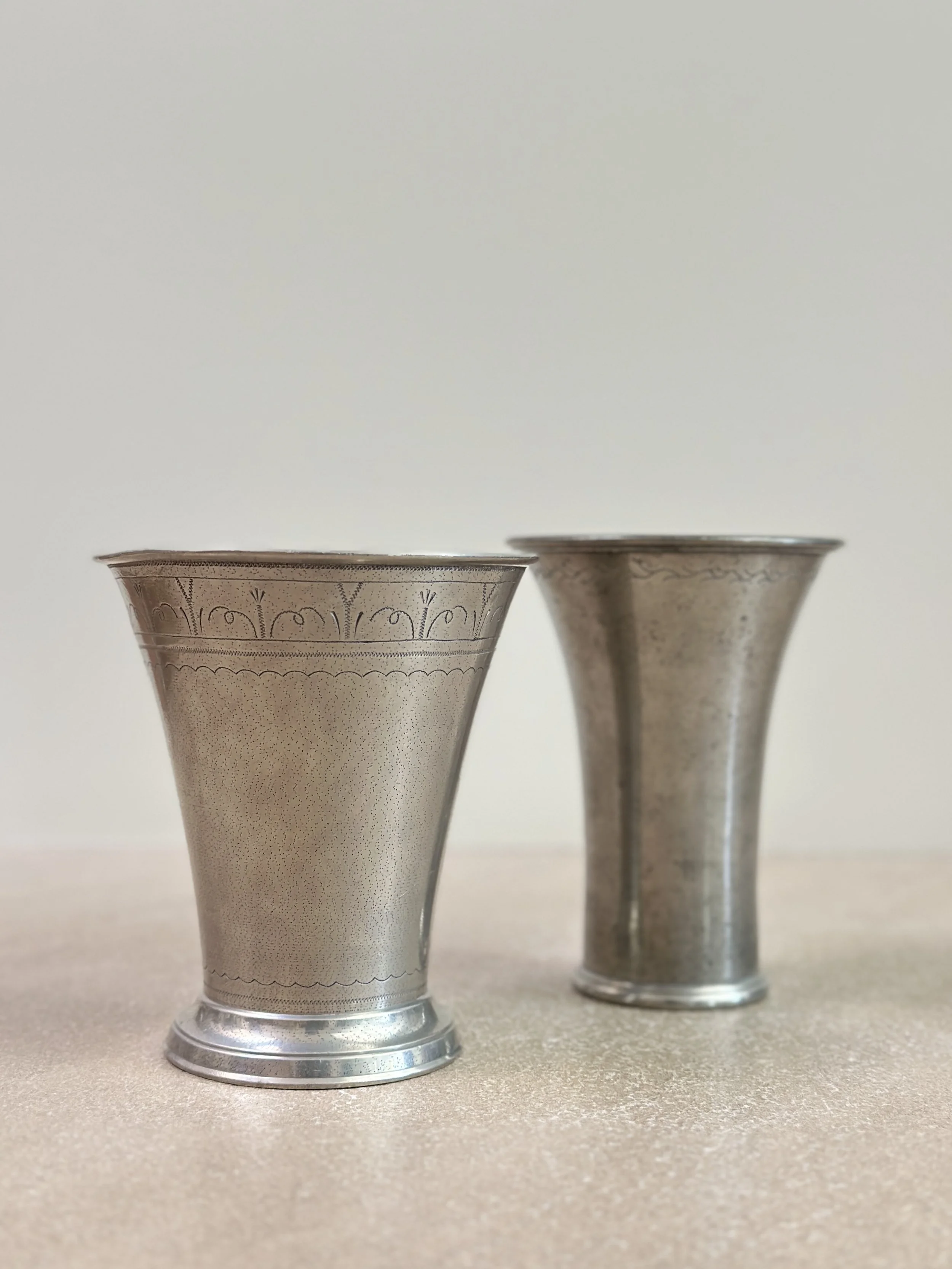 Pewter Vases from Svensk Tenn, Sweden 1930s