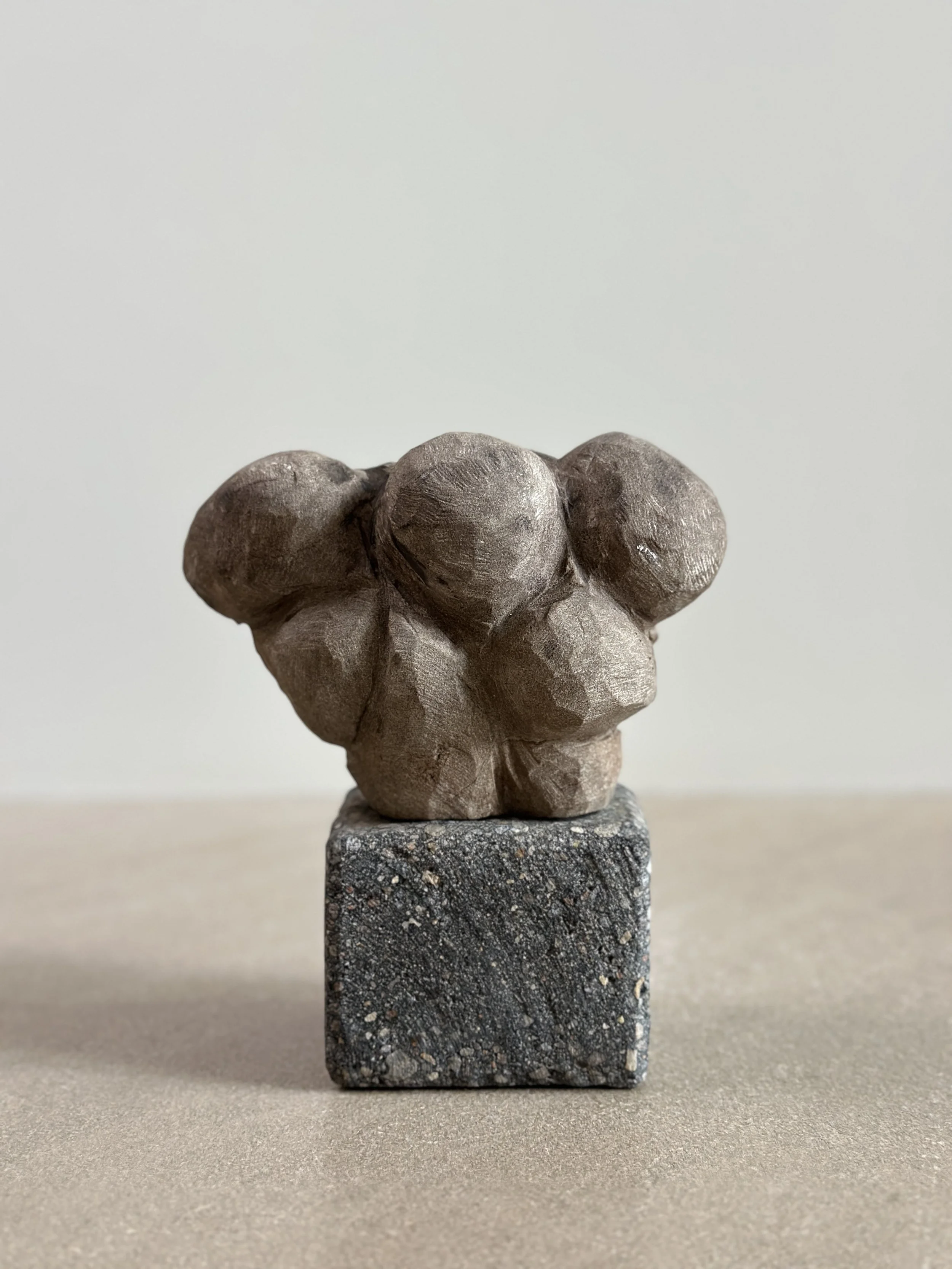 Contemporary Danish Sculpture in Granite with Stand