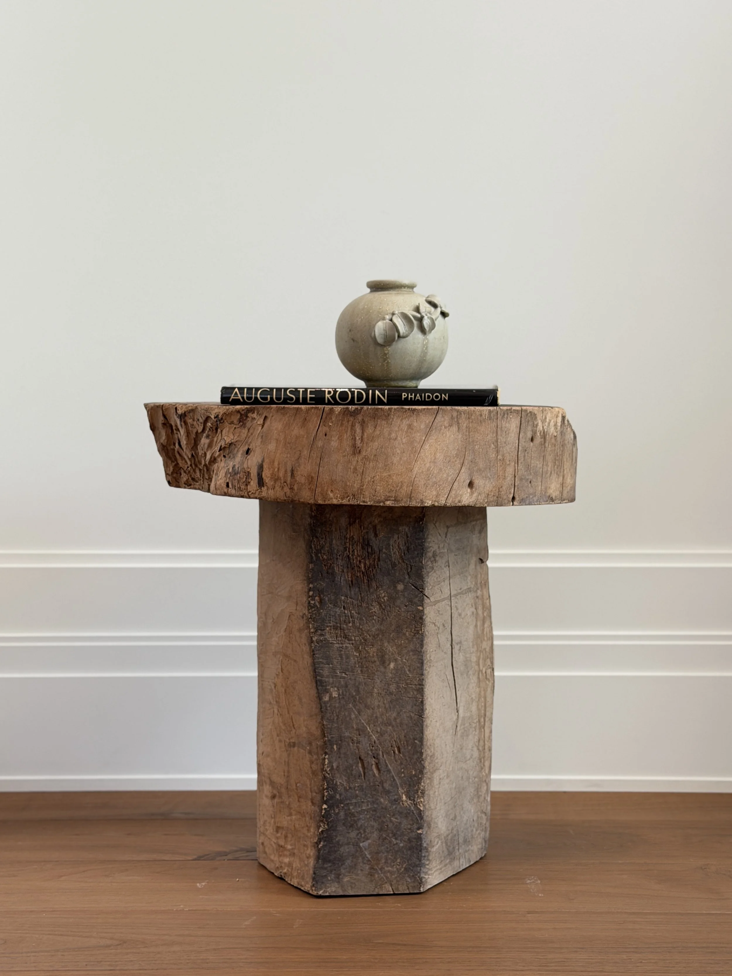 Japanese Side Table with Live Edge Top