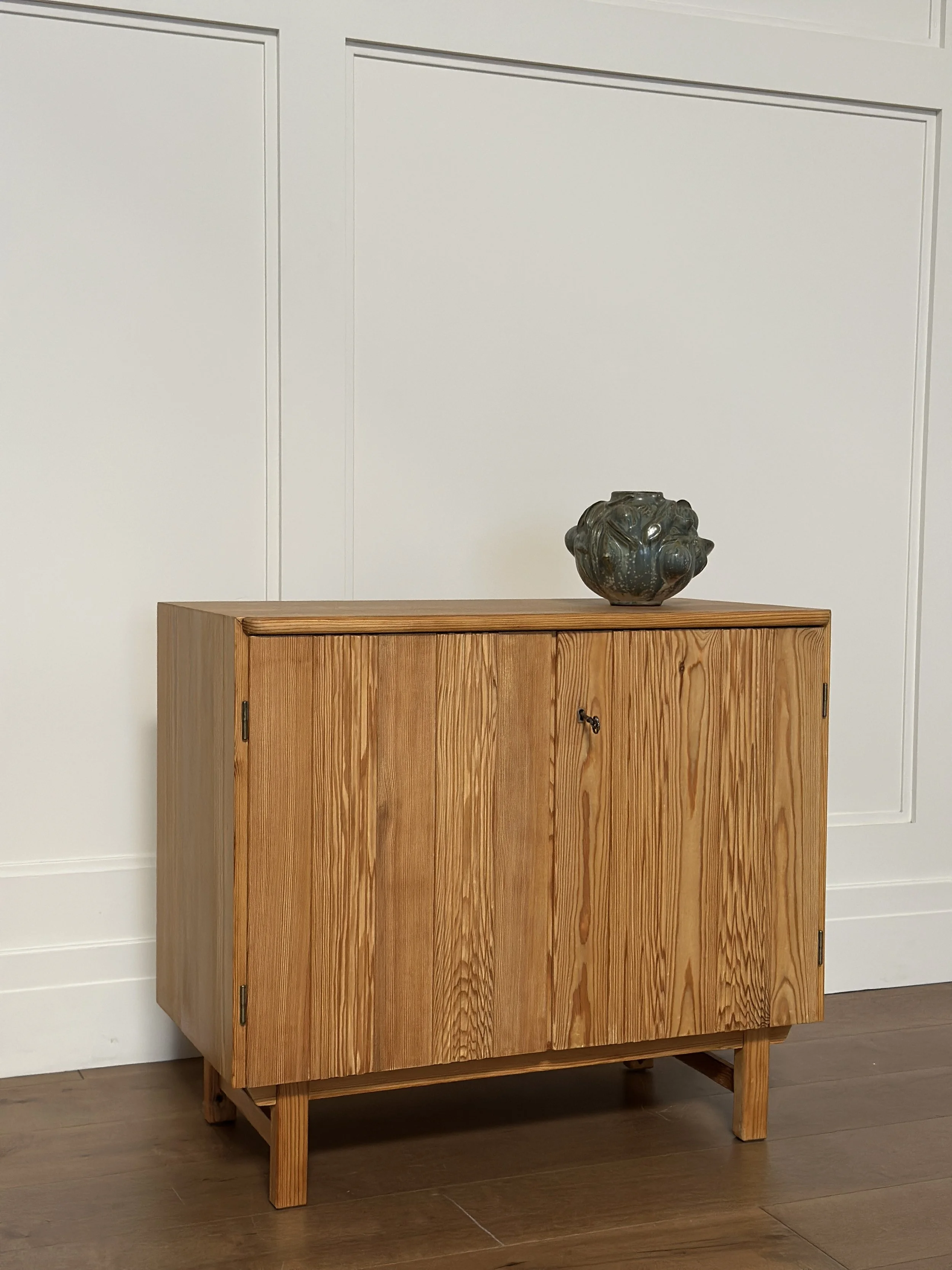 Single Göran Malmvall Cabinet/Bedside Table in Pine, Sweden, Mid 20th Century