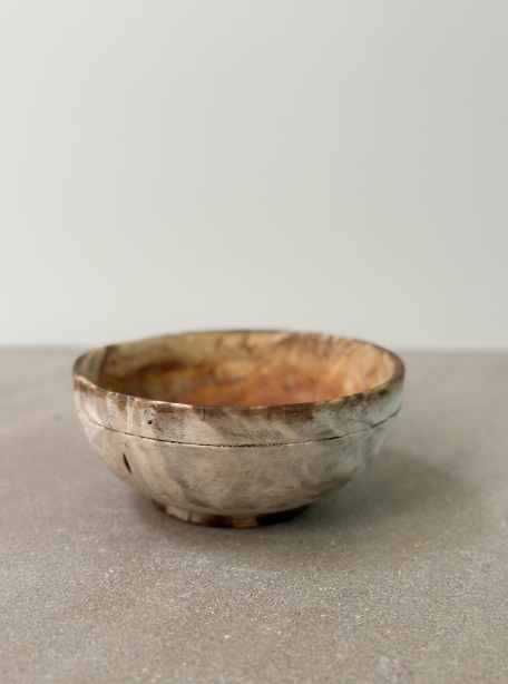 Round Swedish Root Bowl with Incised Line