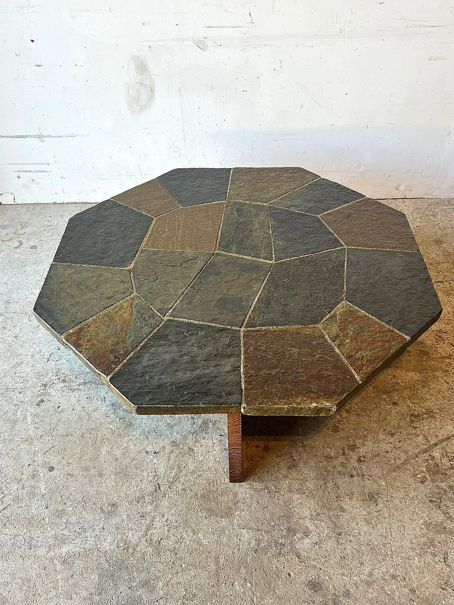 French Coffee Table in Ebony and Stone, 1960s COMING SOON