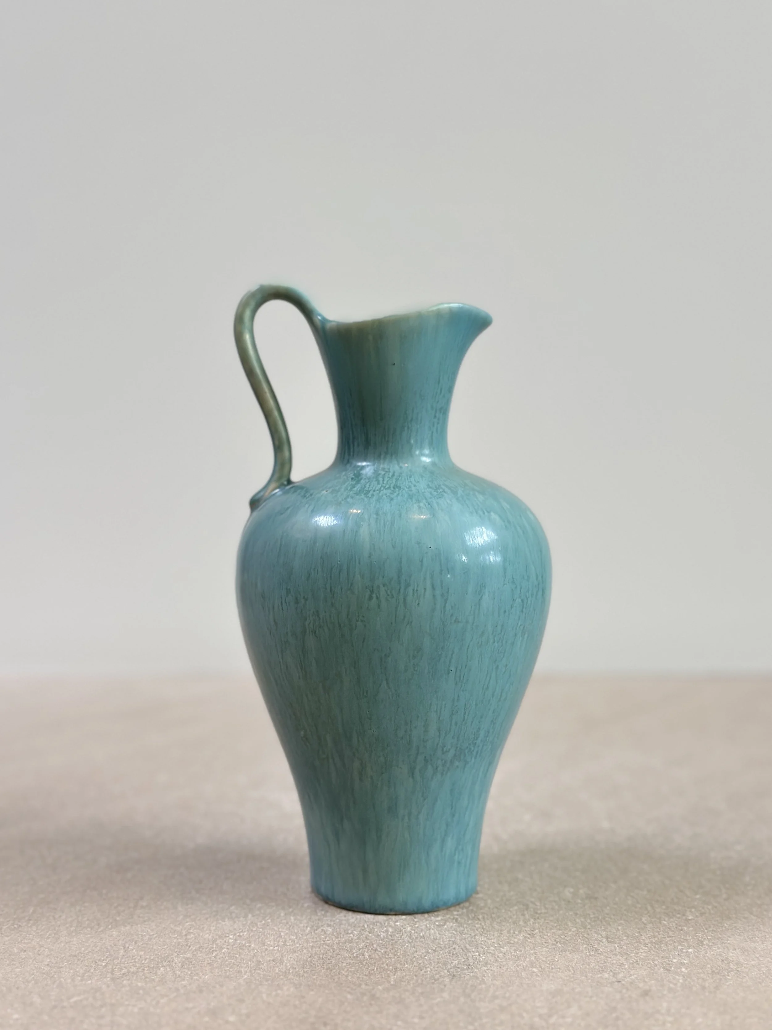 Blue Ceramic Pitcher/Vase by Gunnar Nylund, Sweden 1950s