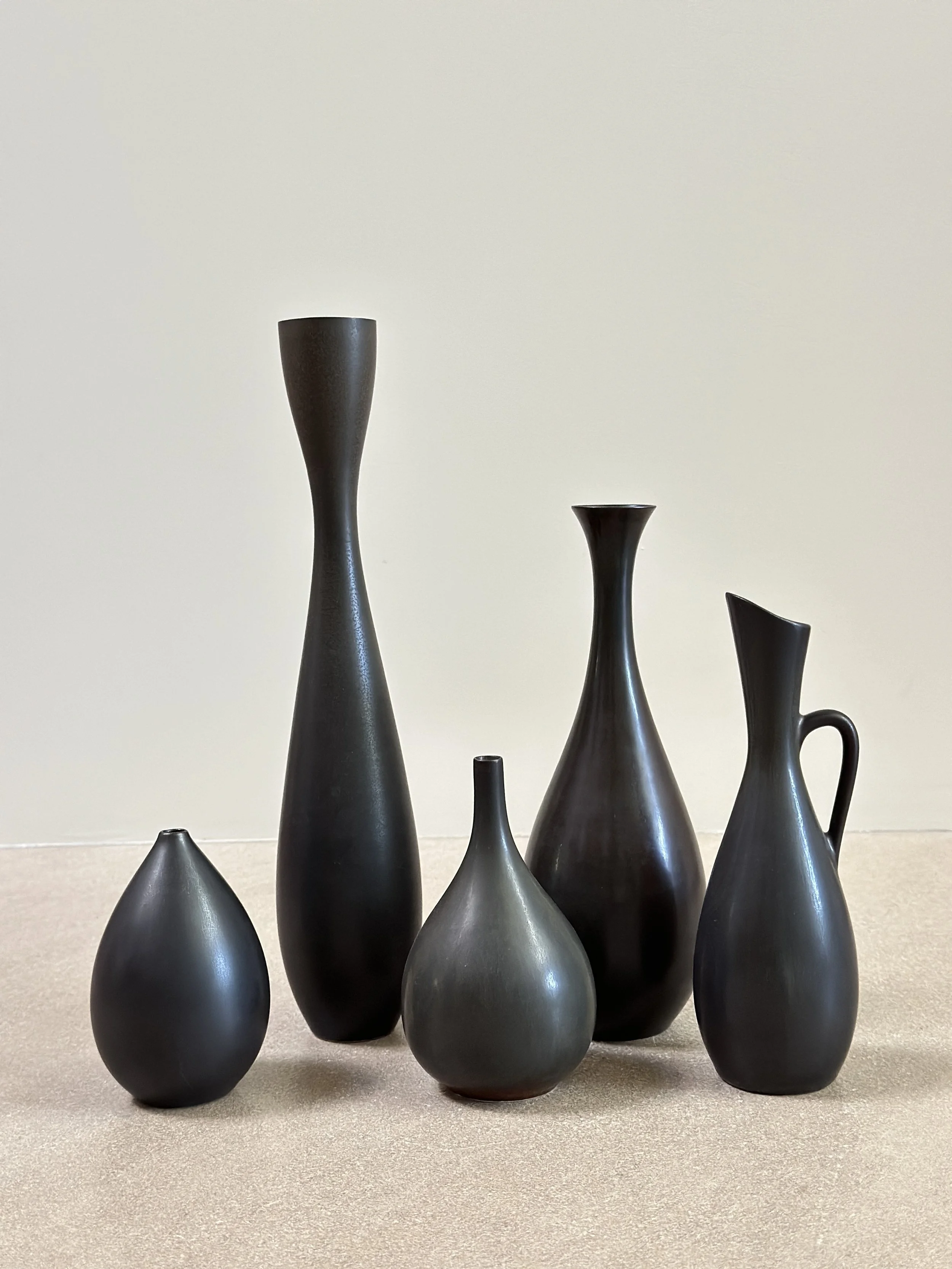 Black Ceramics by Carl-Harry Stalhane and Gunnar Nylund, Sweden 1950s