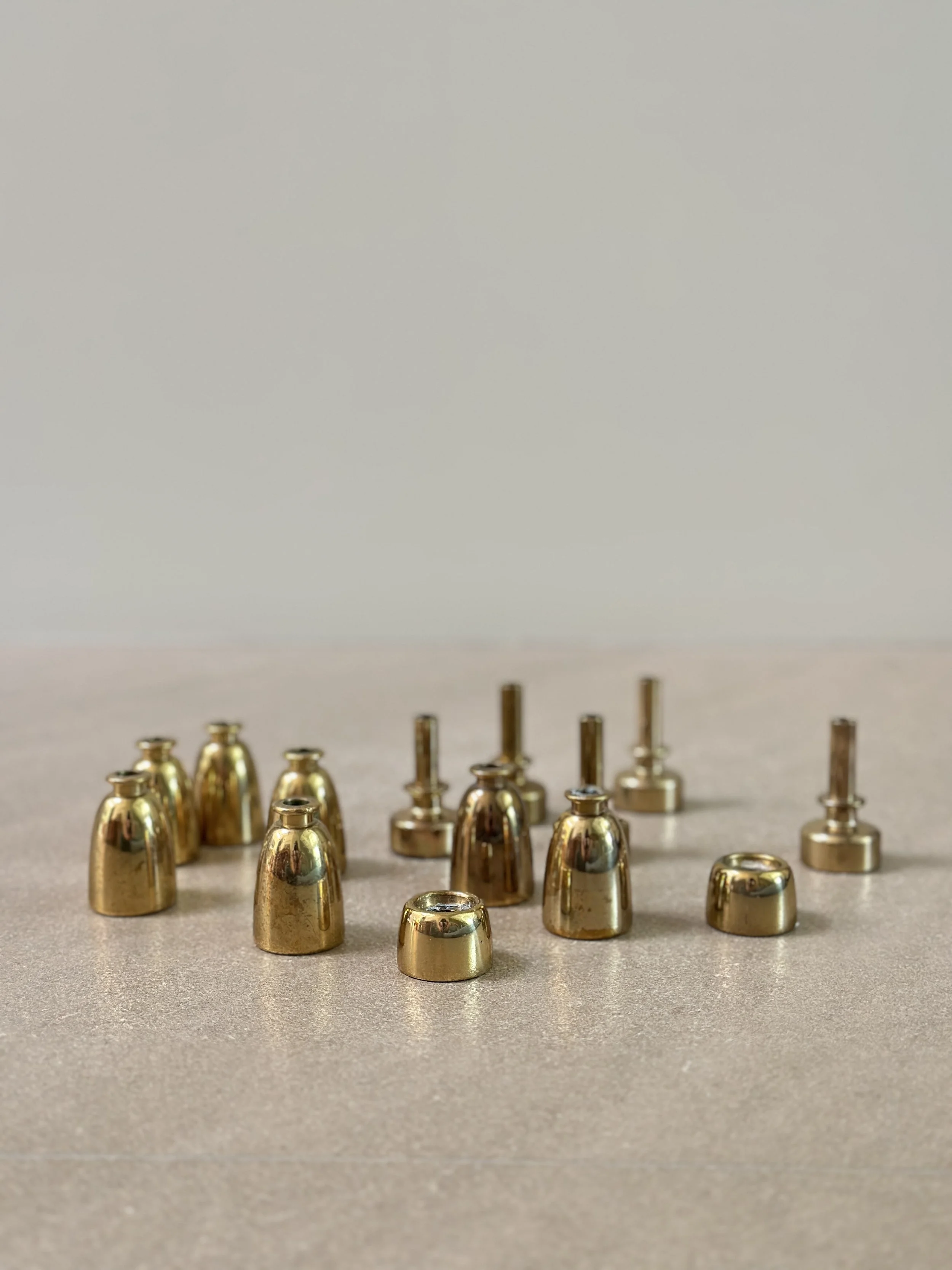 Assorted Brass Candle Holders by  Hans Agne Jakobsson, Sweden