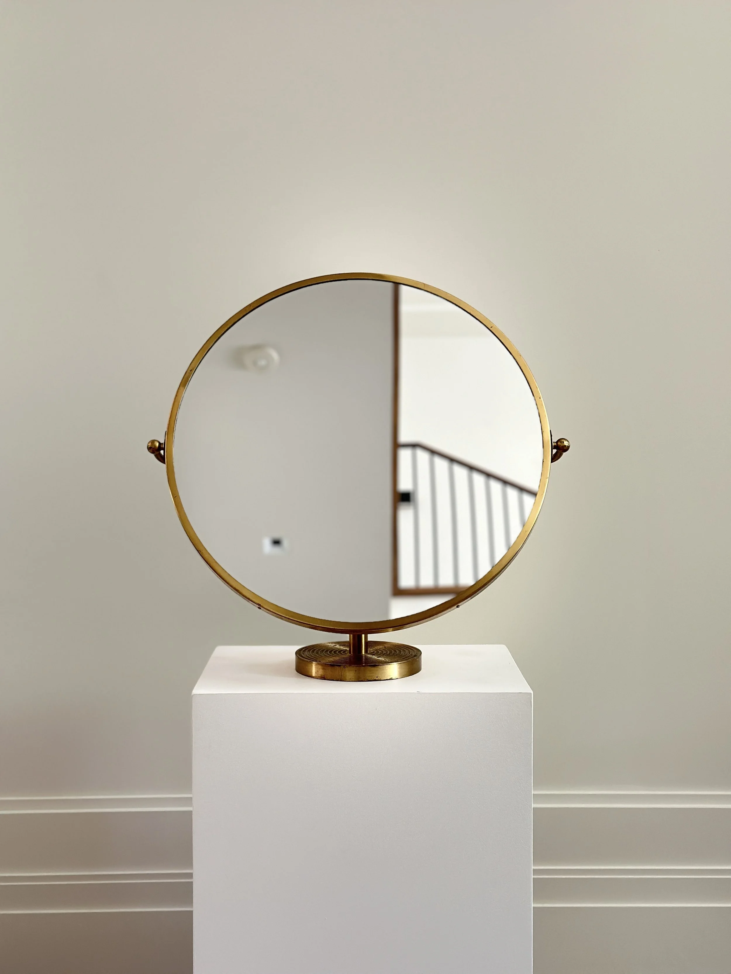 Brass Table Mirror by Josef Frank  Galerie Provenance | Mid-century design  + Europe Artifacts | Los Angeles, CA