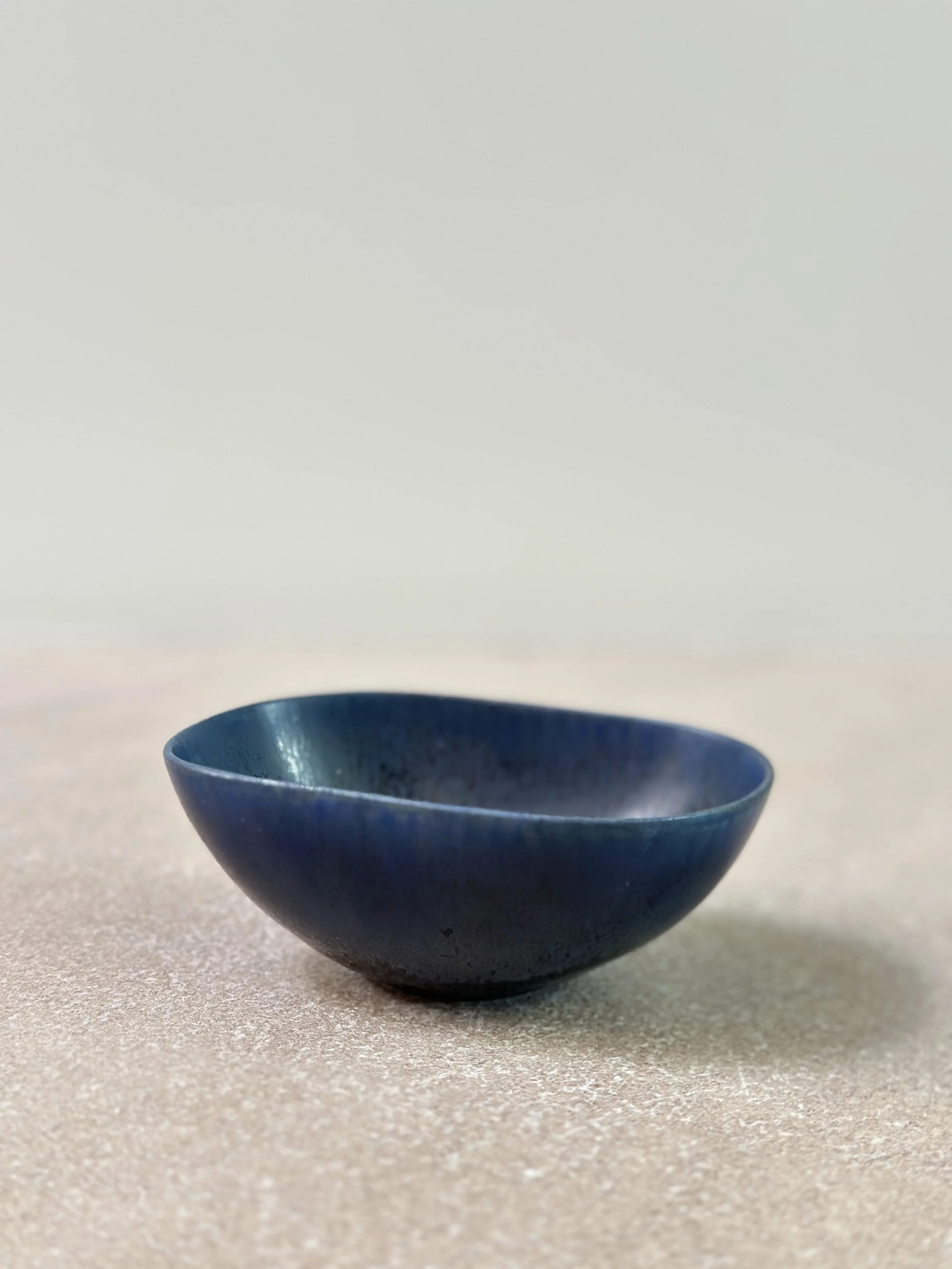 Small Dark Blue Bowl by Carl-Harry Stalhane, Sweden 1950s