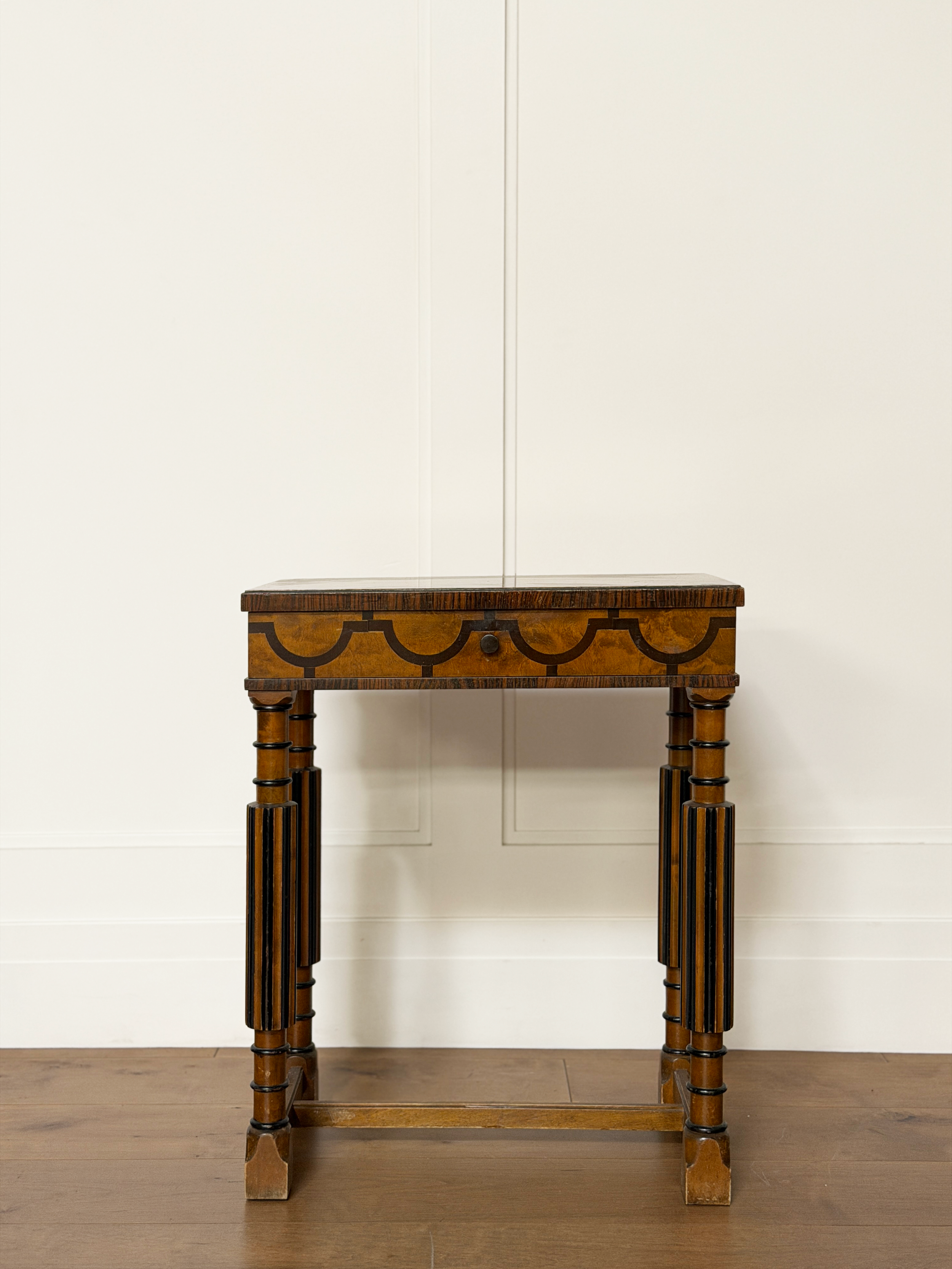 Small Swedish Grace Table with Drawer, 1930s