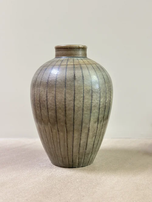 工芸品 Scandinavian Vintage vase Vintage Mid Century Turquoise Scandinavian Long Necked Bulb