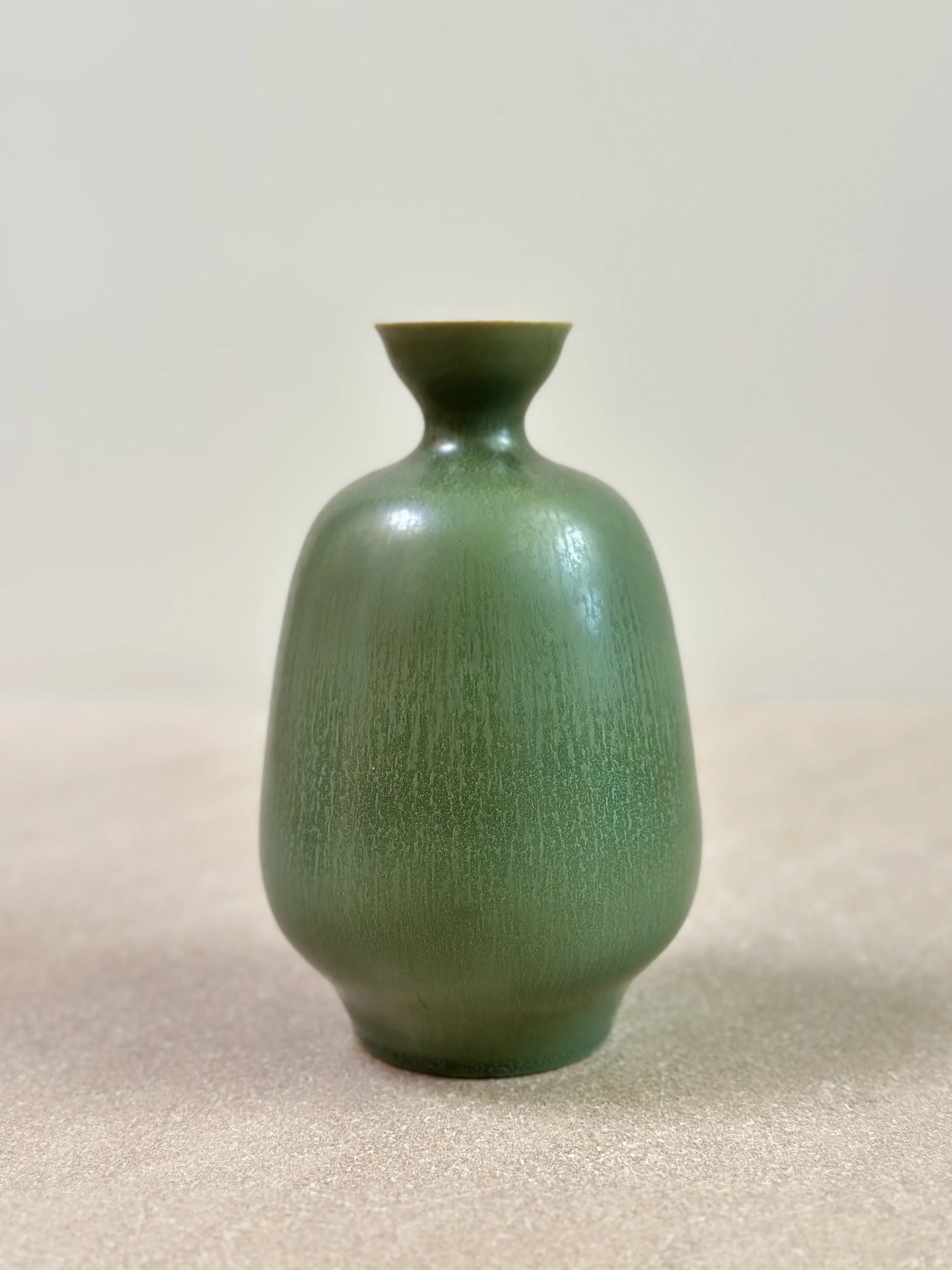 Unique Piece in harp fur glaze by Carl-Harry Stalhane, Signed and Dated 1949