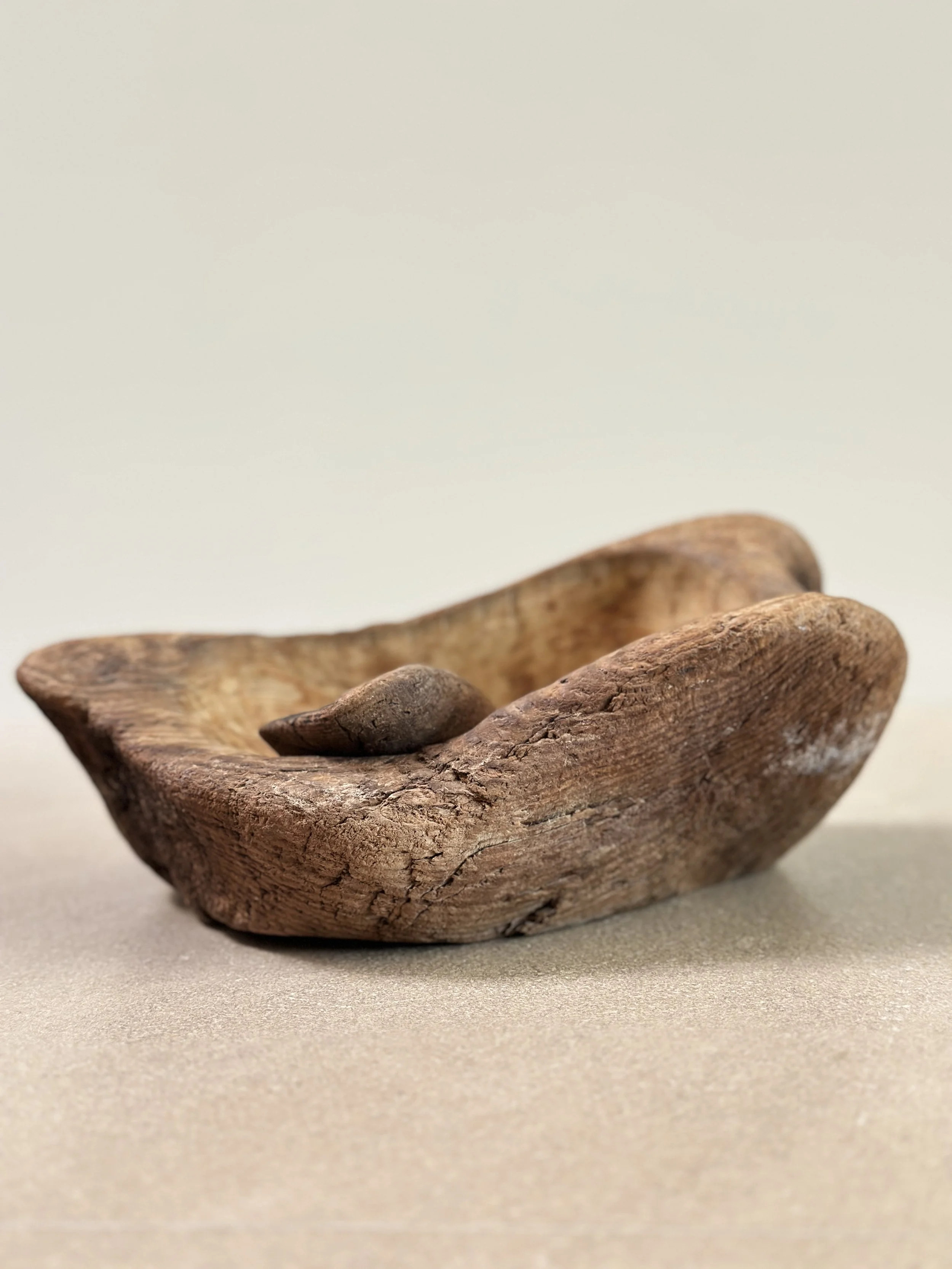 Large Wooden Salt Bowl, Sweden 1873