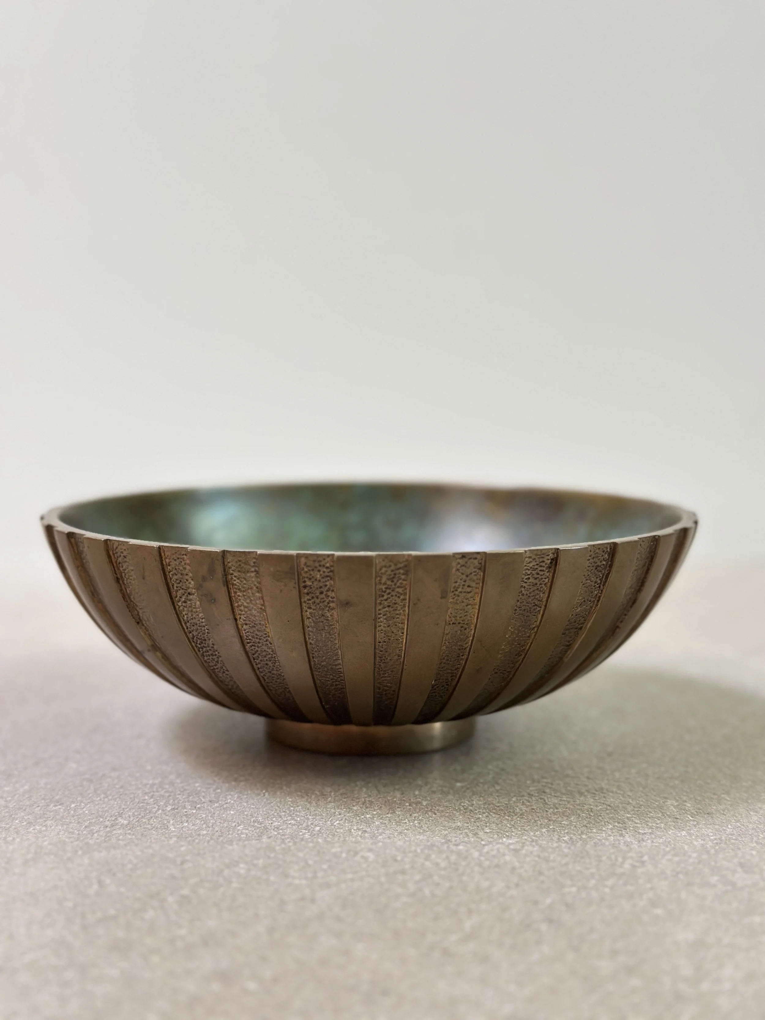 Patinated Bronze Bowl by Tinos, Denmark