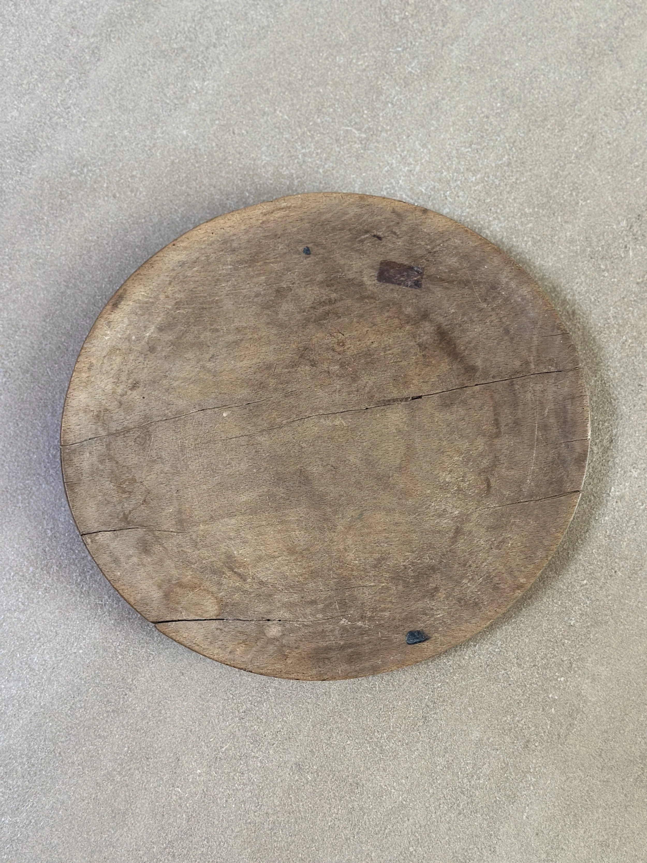Turned Wooden Swedish Platter, Signed "BSS"