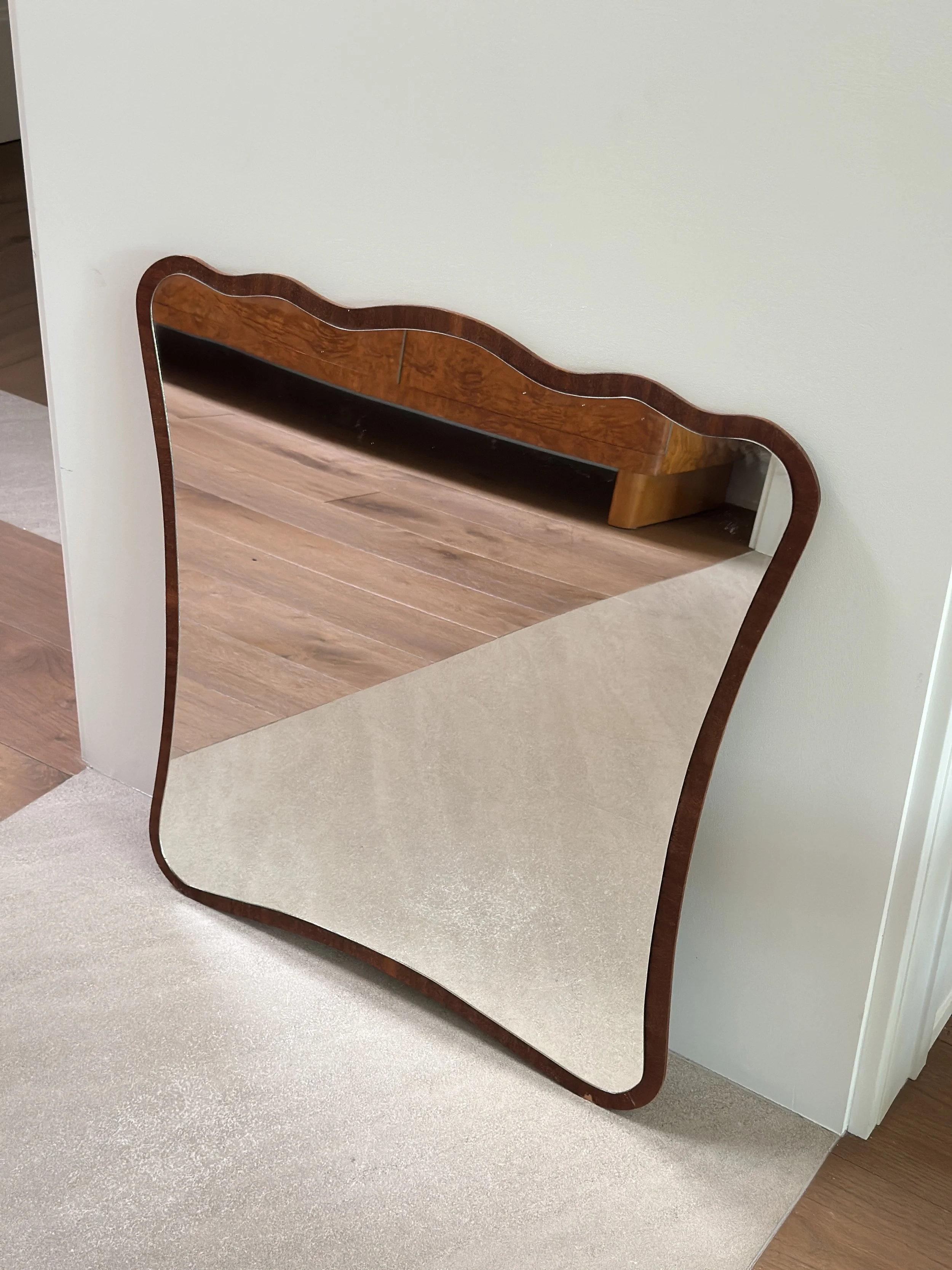 Midcentury Swedish Mirror in Mahogany SOLD