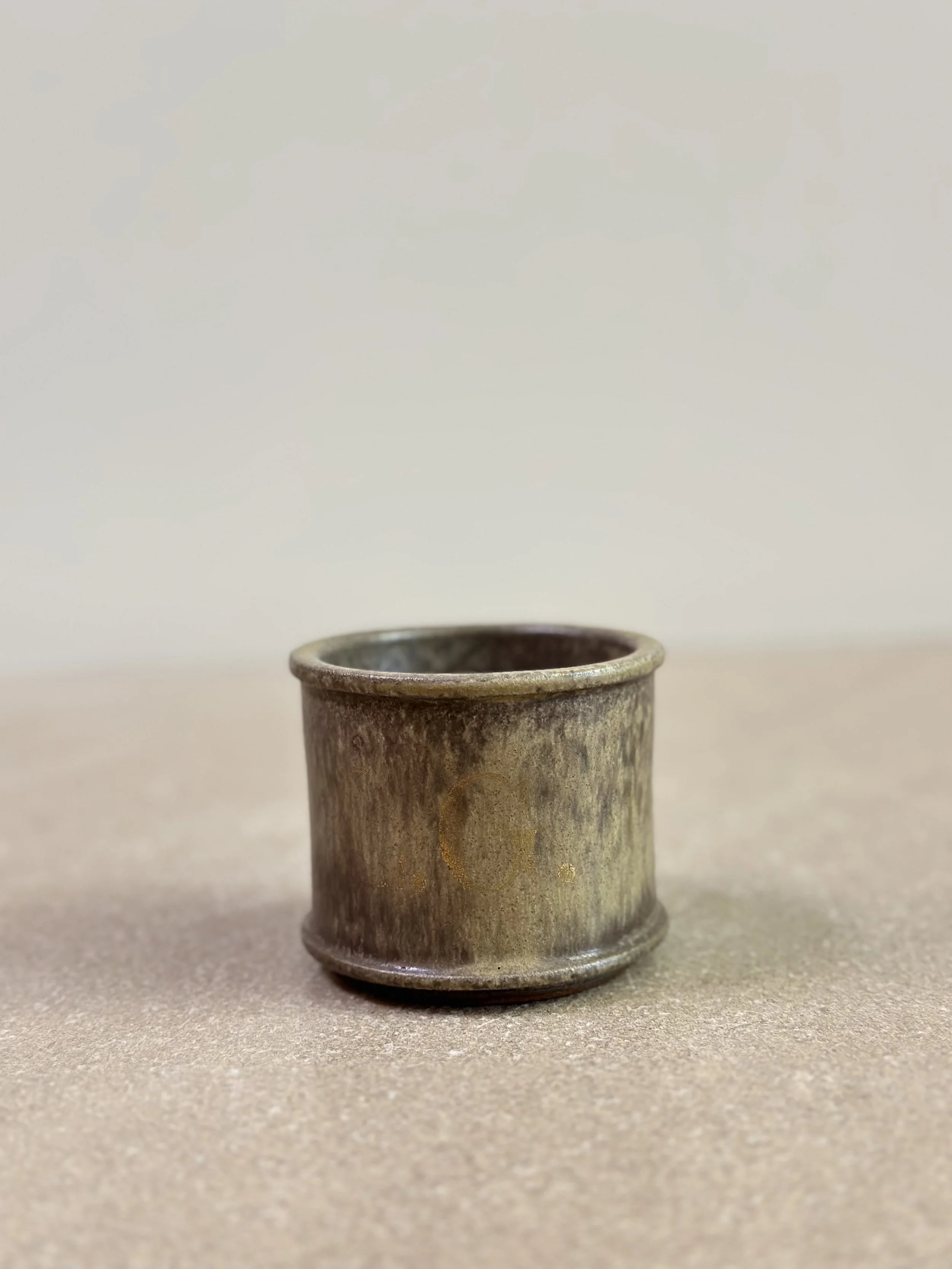 Small Engraved Ceramic by Arne Bang with Date 10/5 and Initials LG