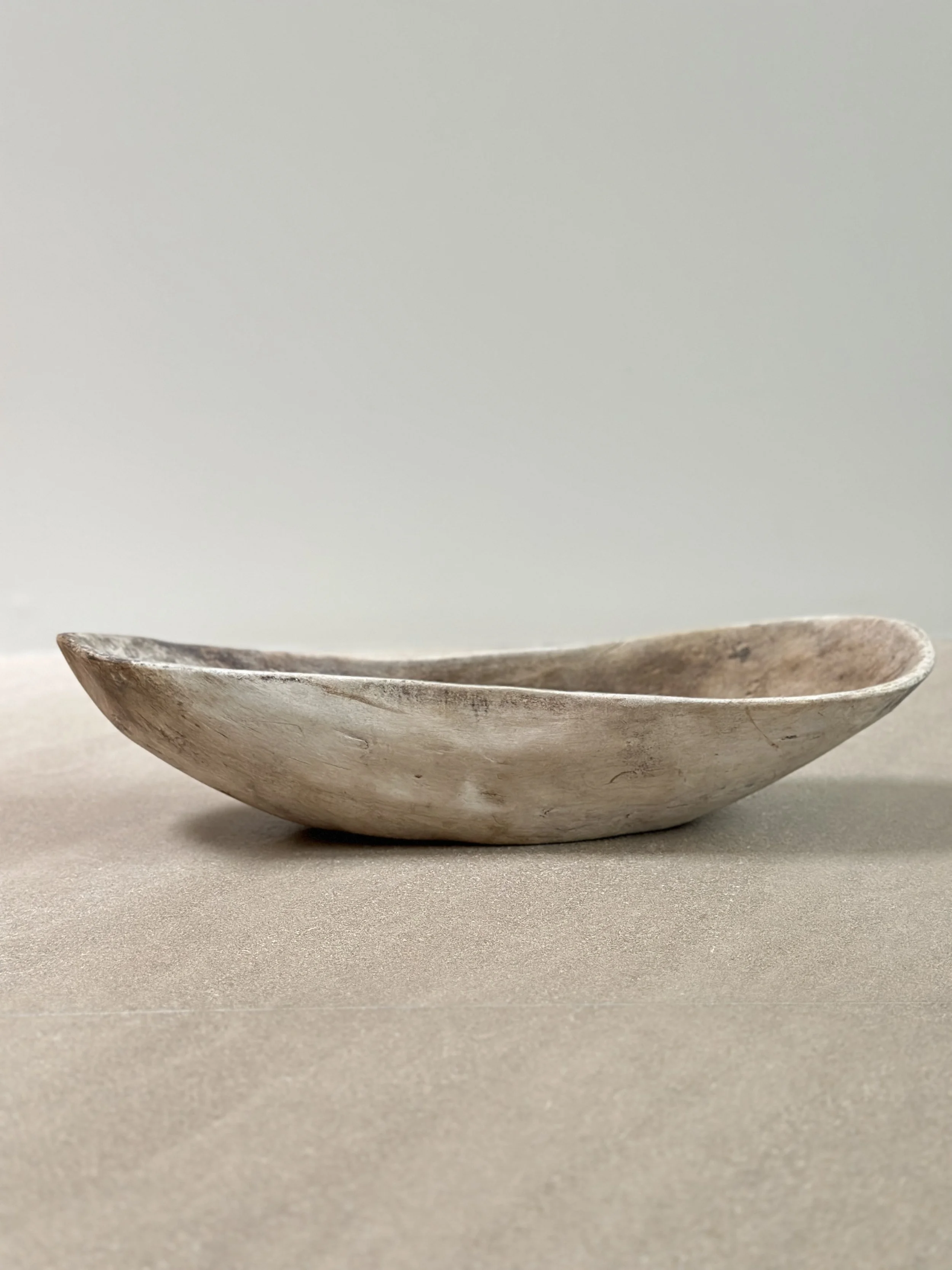 Long Swedish Root Bowl Signed & Dated 1877