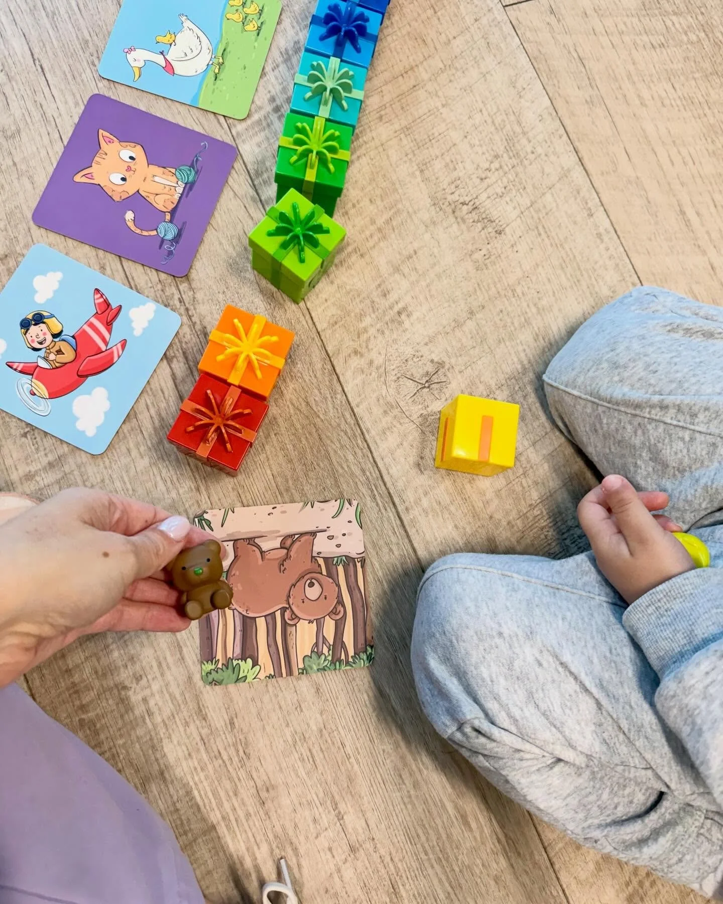 Lining up toys 🧸

Play = what is fun for the child

Why do Autistic children line up toys?
1. They have a play scheme. They played with that toy in that specific way before, and they need to complete the scheme the same way beginning to end. This is