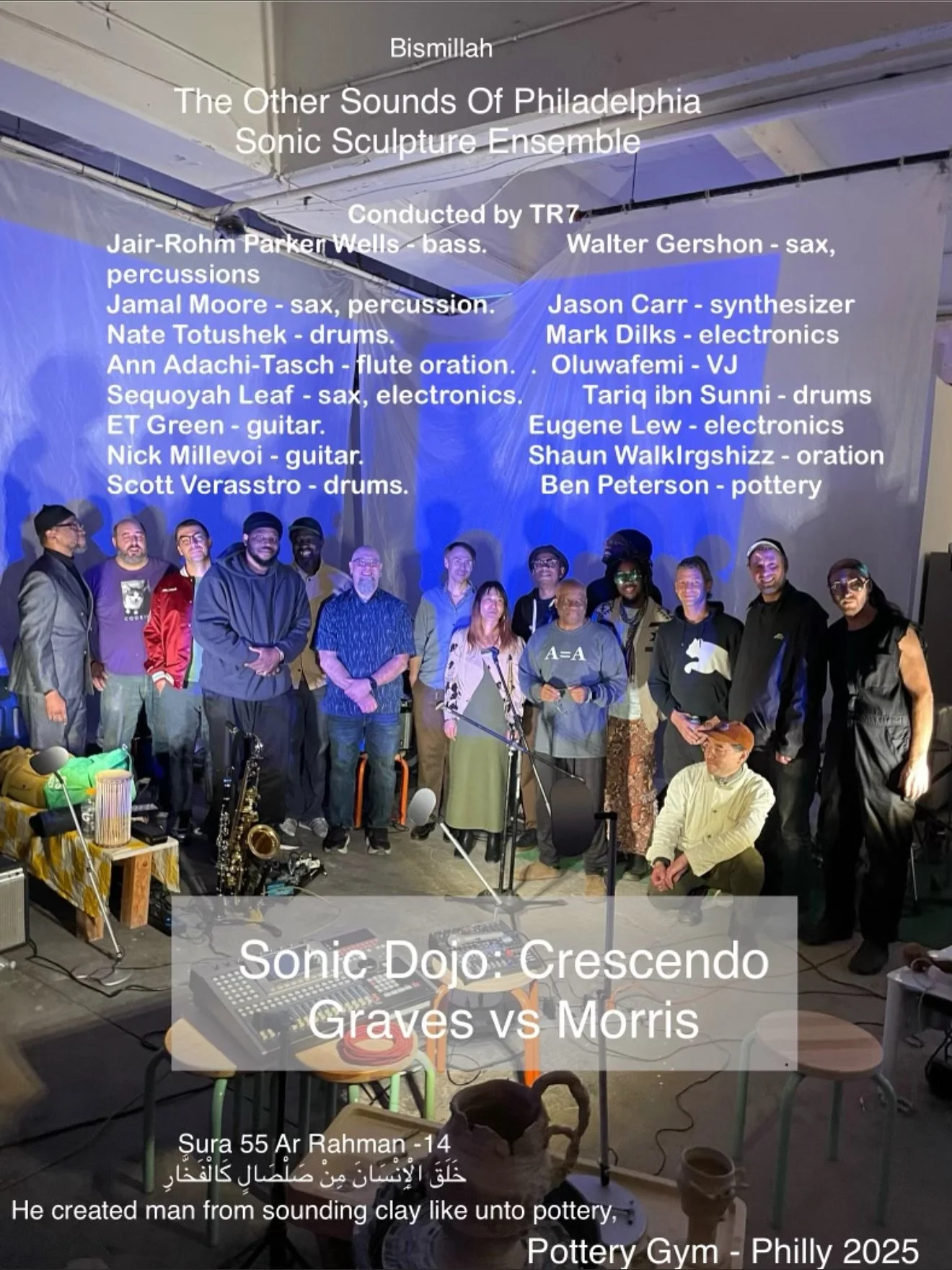 Thank you Taji Nahl/TR7 and all the musicians and technicians for bringing the Sonic Dojo/Sonic Sculpture Ensemble to #thepotterygym!
It was an honor to be invited to make pots during the soundscape :)
#RaoofAtelier  #TR7 #Taji #tajiNahl