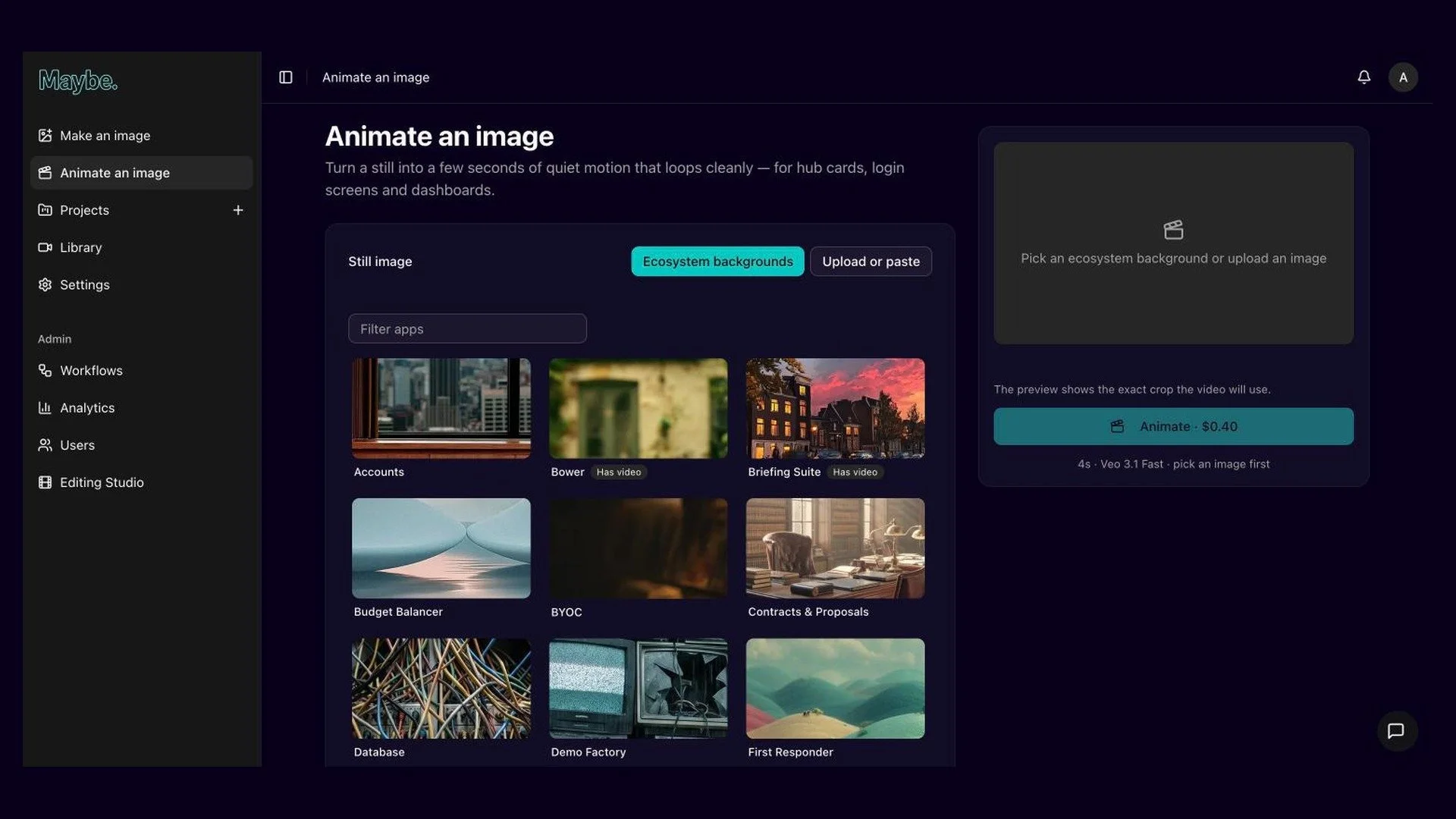 Maybe: AI image and video generator for Noble People