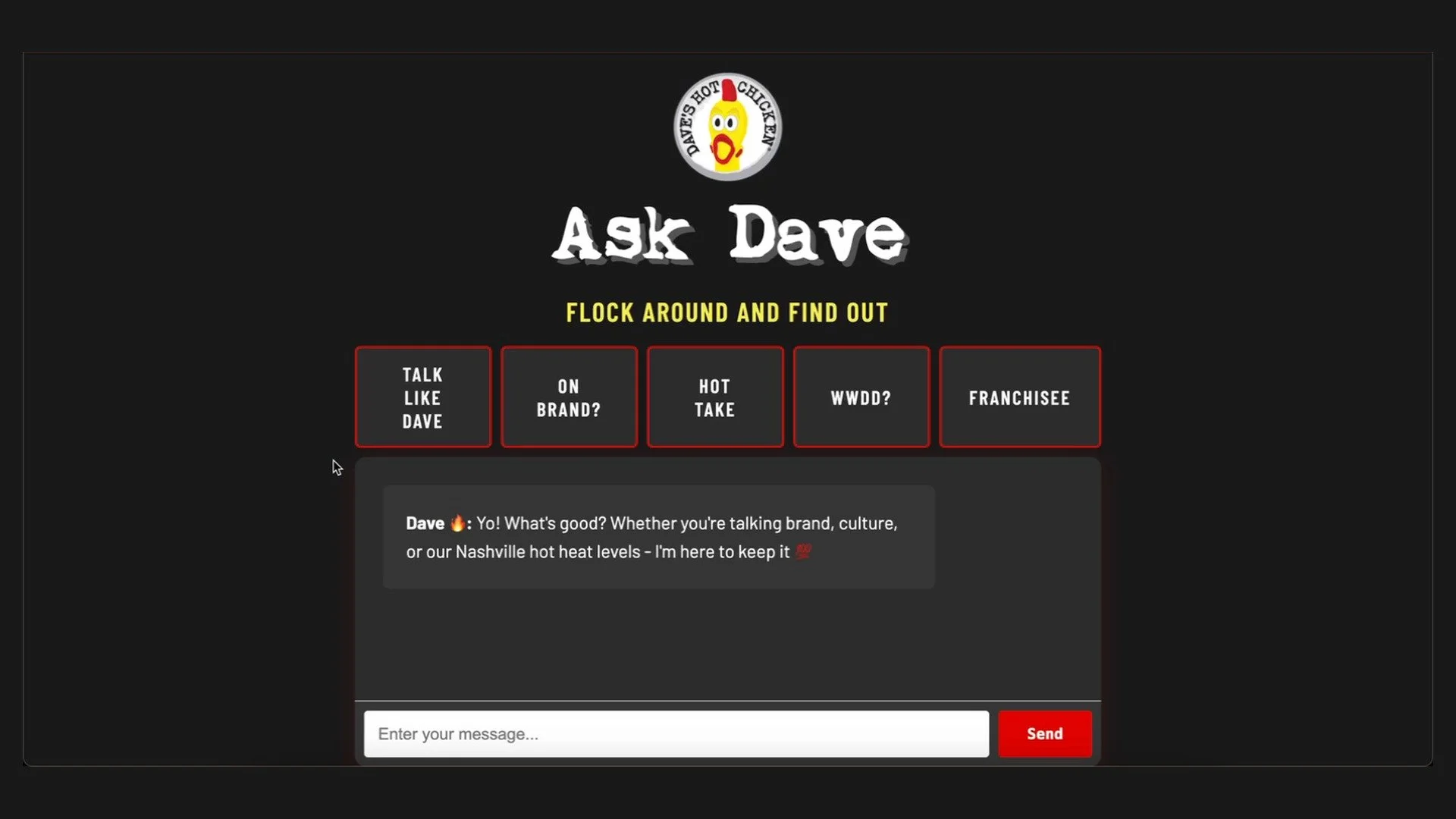 Ask Dave: brand-voice assistant for Dave's Hot Chicken franchisees