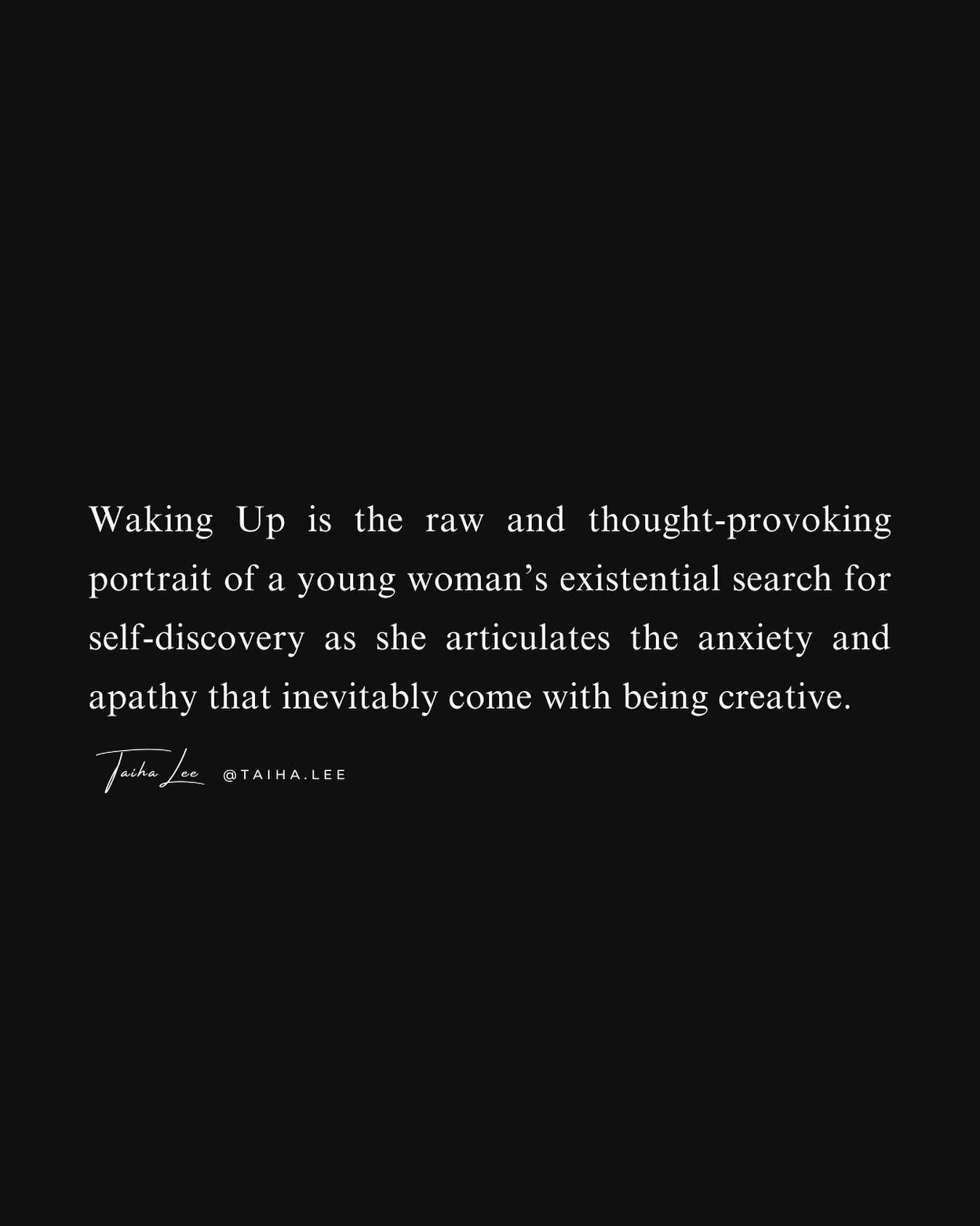 Waking Up is the raw and thought-provoking portrait of a young woman's existential search for self-discovery as she articulates the anxiety and apathy that inevitably come with being creative. 
⠀⠀⠀⠀⠀⠀⠀⠀⠀
A piece of the official 'Waking Up' book blurb