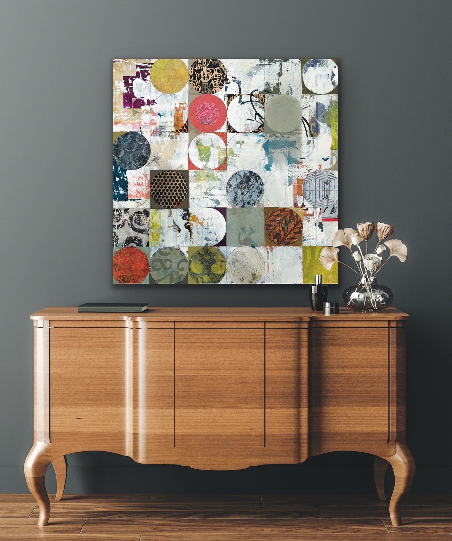 The Woman Who Dared_Wendy Shragg_36x36_mixed media_2023_SC10068B_insitu6.JPG