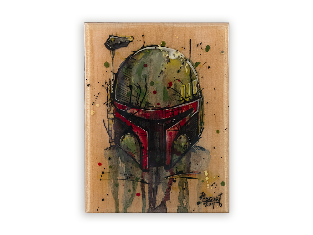 Boba Fett Wood Original