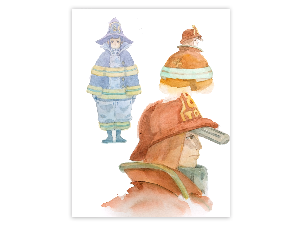 Fire Force Watercolor Study