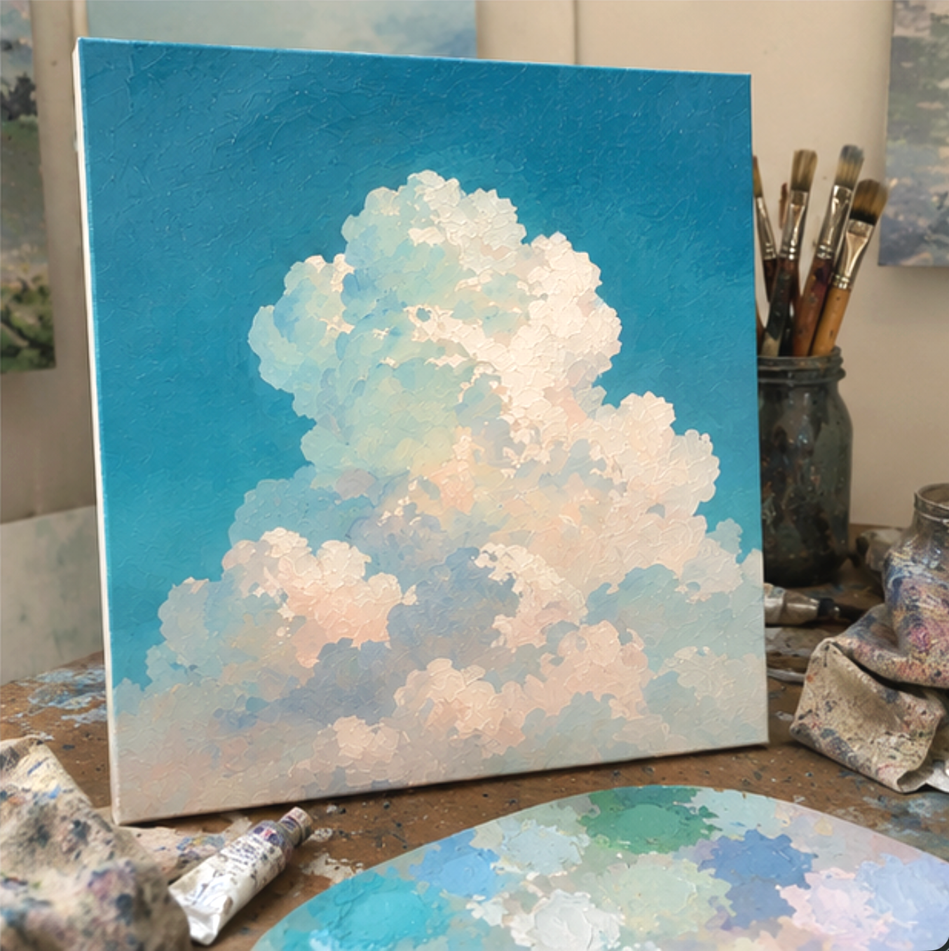 Iconic Clouds in Oils Aug 25th