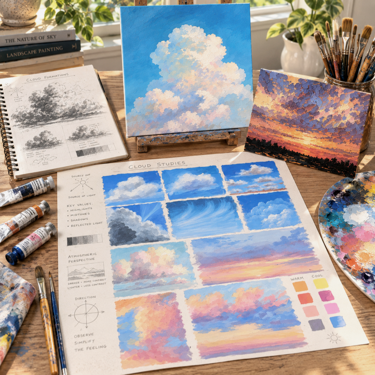 Iconic Clouds Full Day Intensive in Oils Oct 11th
