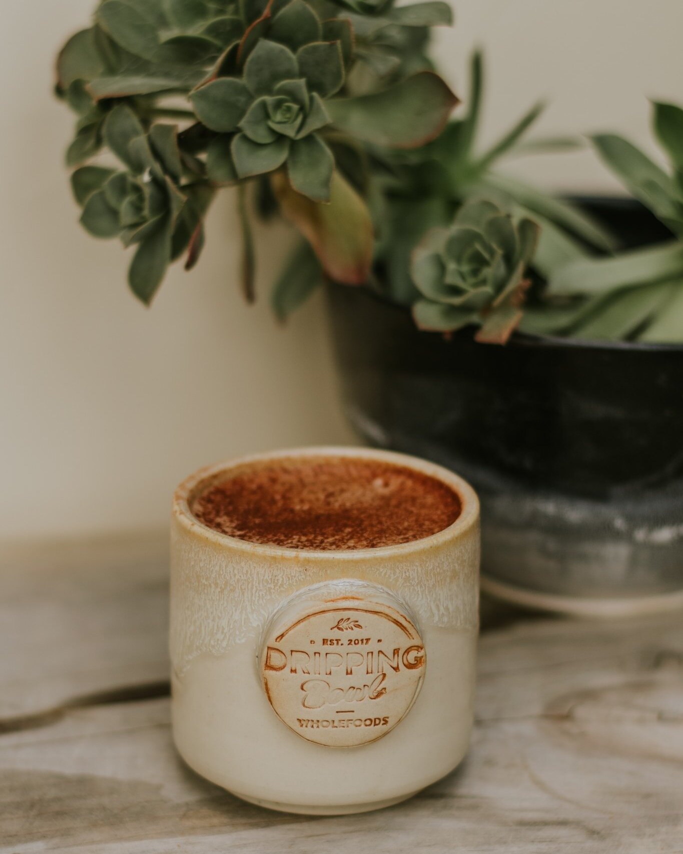 The Cacao Mushie - one of our housemade specialty tonics ✨

Our blend of warming spices, @mistydayplantpotions mushrooms &amp; steamed into 100% pure organic coconut mylk - it's the perfect warmup drink for a day like today 🌦🌧

📸 @sadhbhyo