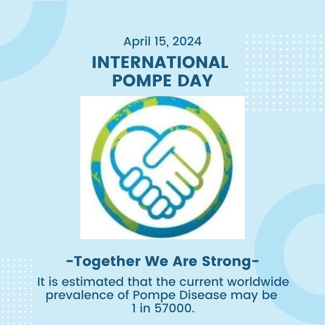 &quot;Today, on International Pompe Disease Day (4/15/24), let's remember that Pompe affects people worldwide. Let's care about rare diseases and support those in our global community. Help us fund research into Pompe disease by supporting @pompewarr
