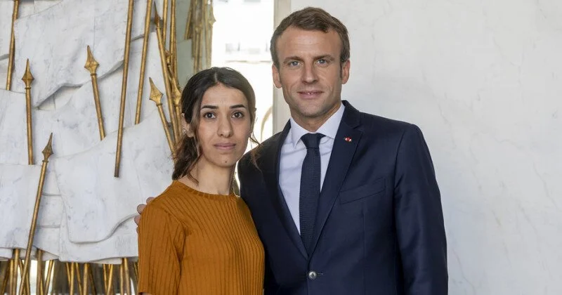 President Macron announces his support for Nadia's Initiative's Sinjar Action Fund at The Paris Peace Forum