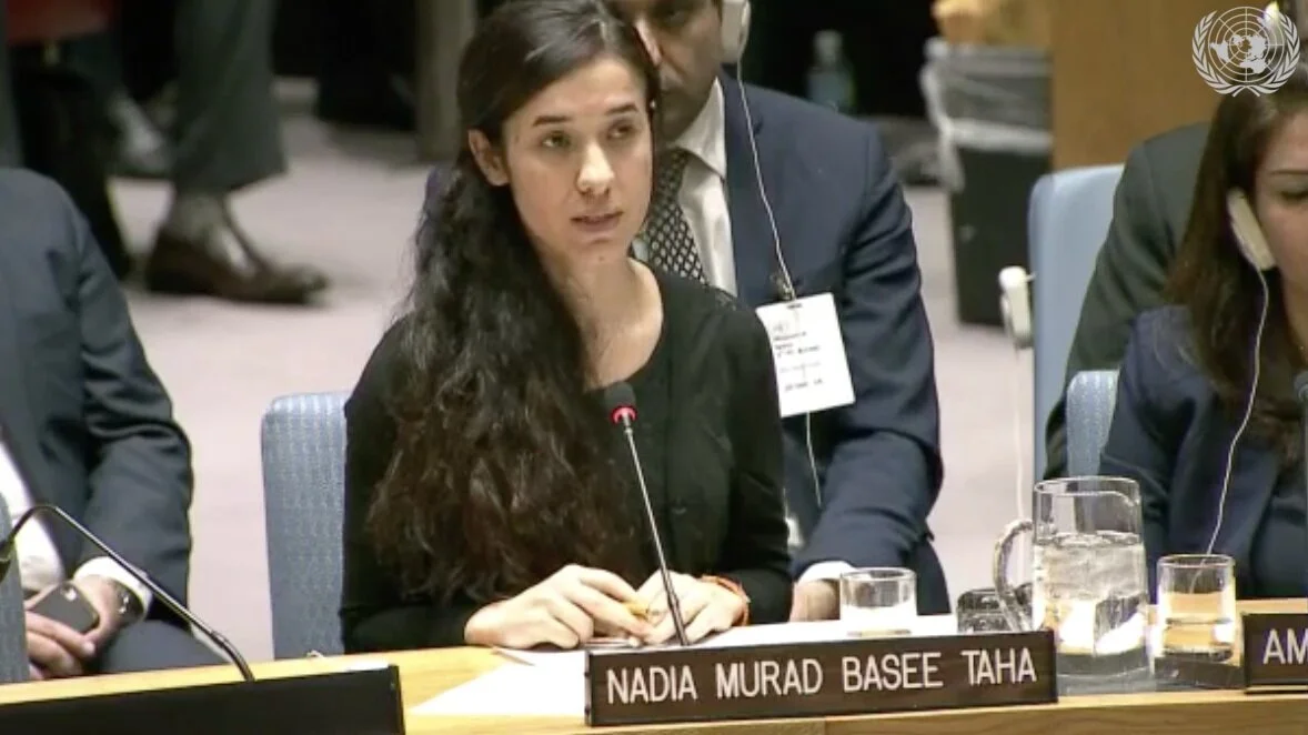Nadia Murad returns to the UN Security Council and delivers a powerful speech during the 7847th meeting on trafficking in persons in conflict situations