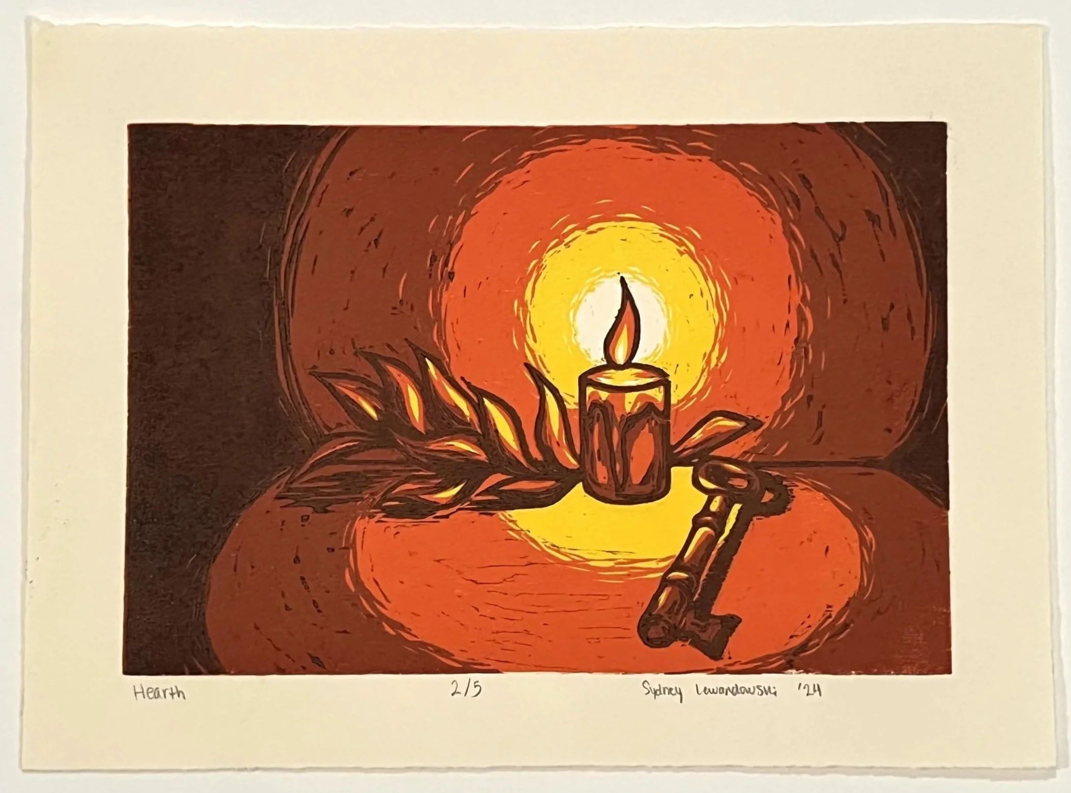 Hearth
Woodblock on Paper
8x10", 2024