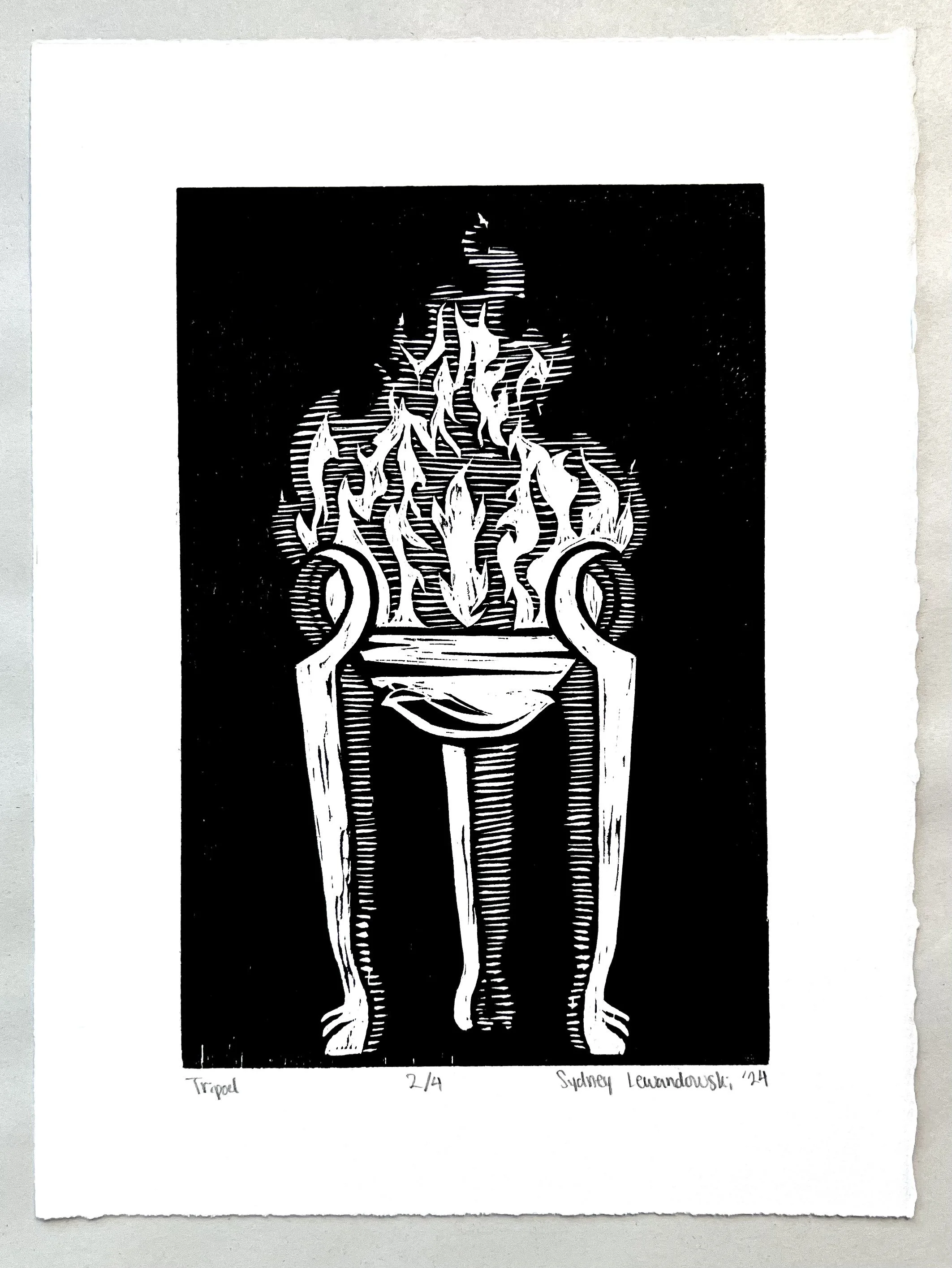 Tripod
Woodblock on Paper
8x11", 2024