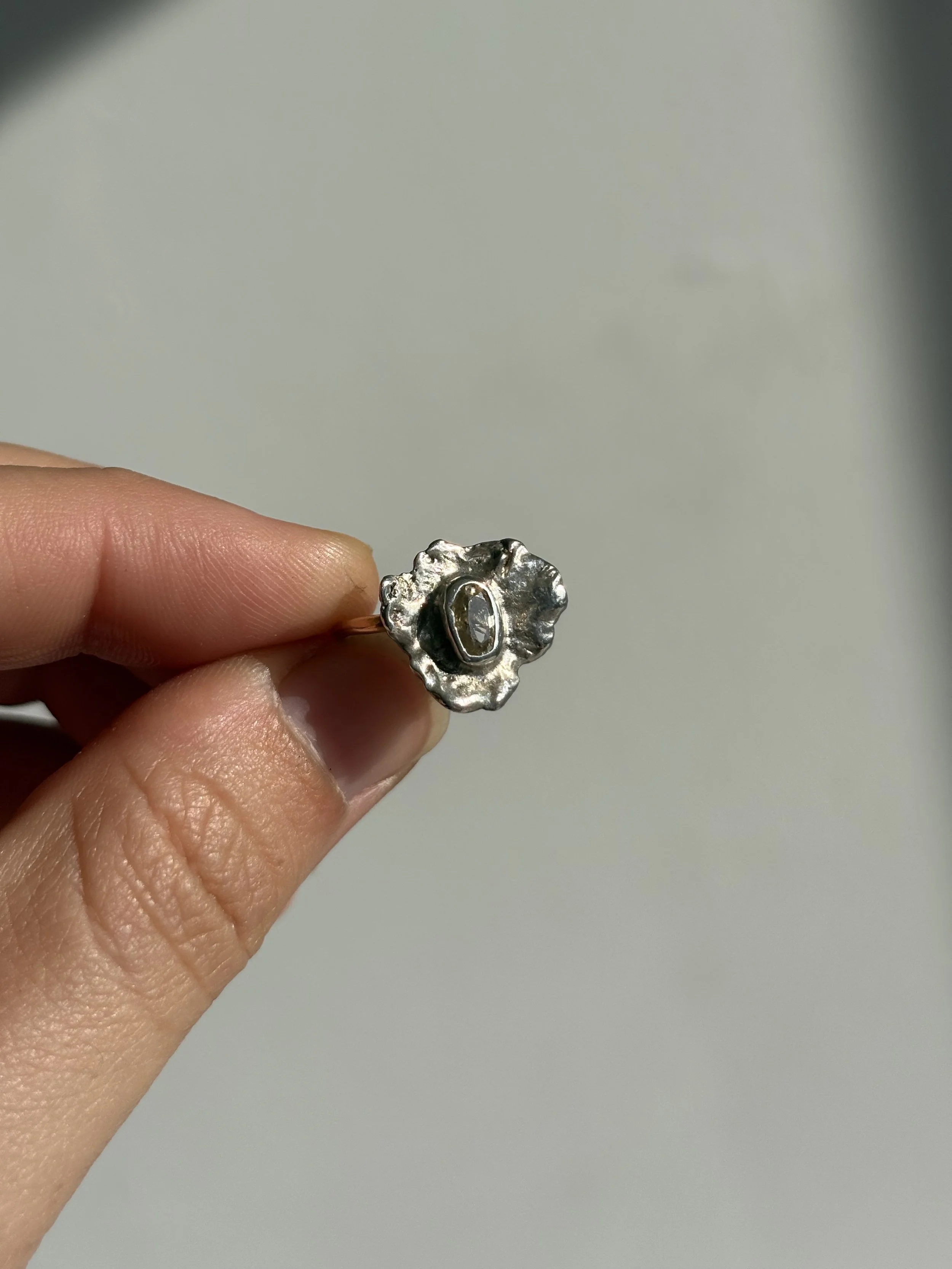 Sapphire Flower Ring