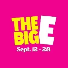 Pink promotional logo for an event called The Big E, happening from September 12 to 28.