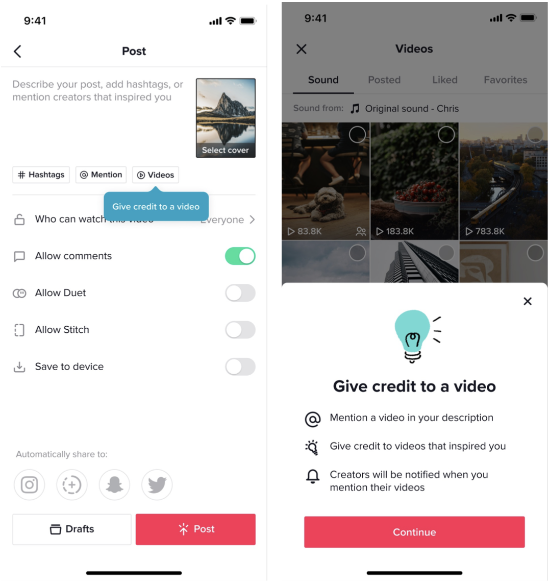 TikTok Launches New Creator Crediting Tools 