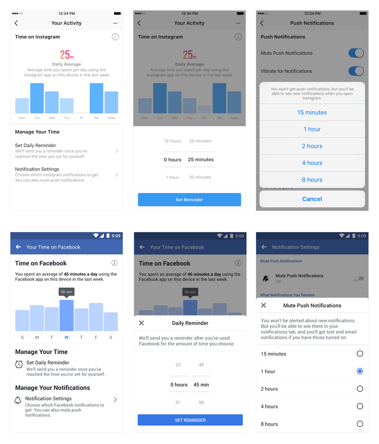 Facebook Launches Tools To Manage Your Time On Facebook & Instagram 