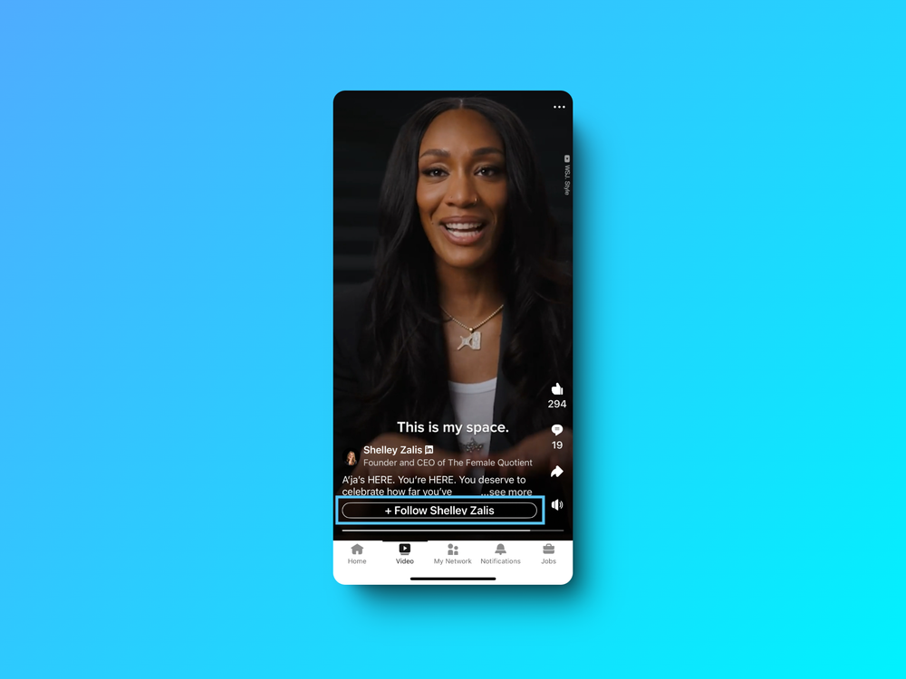 Prominent Button LinkedIn Adds Prominent Follow Button to Immersive Video Feed to Help ...