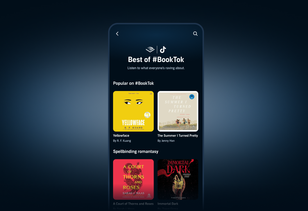 Audible &amp; TikTok Partner to Bring the Best of #BookTok Directly to the Audible App