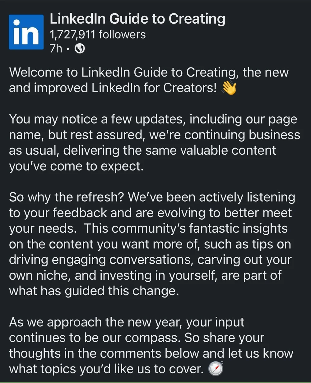 LinkedIn Pivots From 'Creators' — Lindsey Gamble