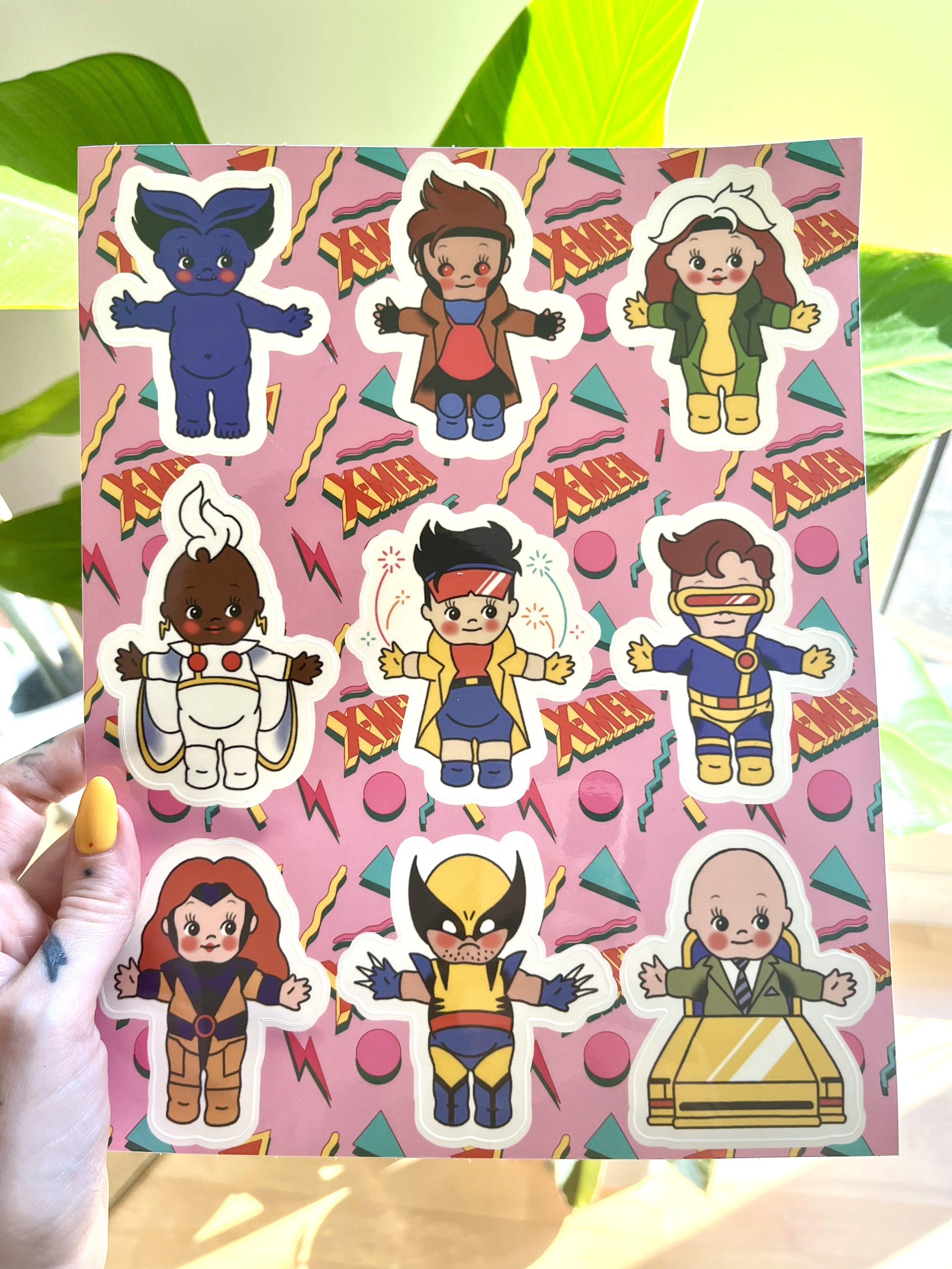 X-Men Kewpie Sticker Sheet
