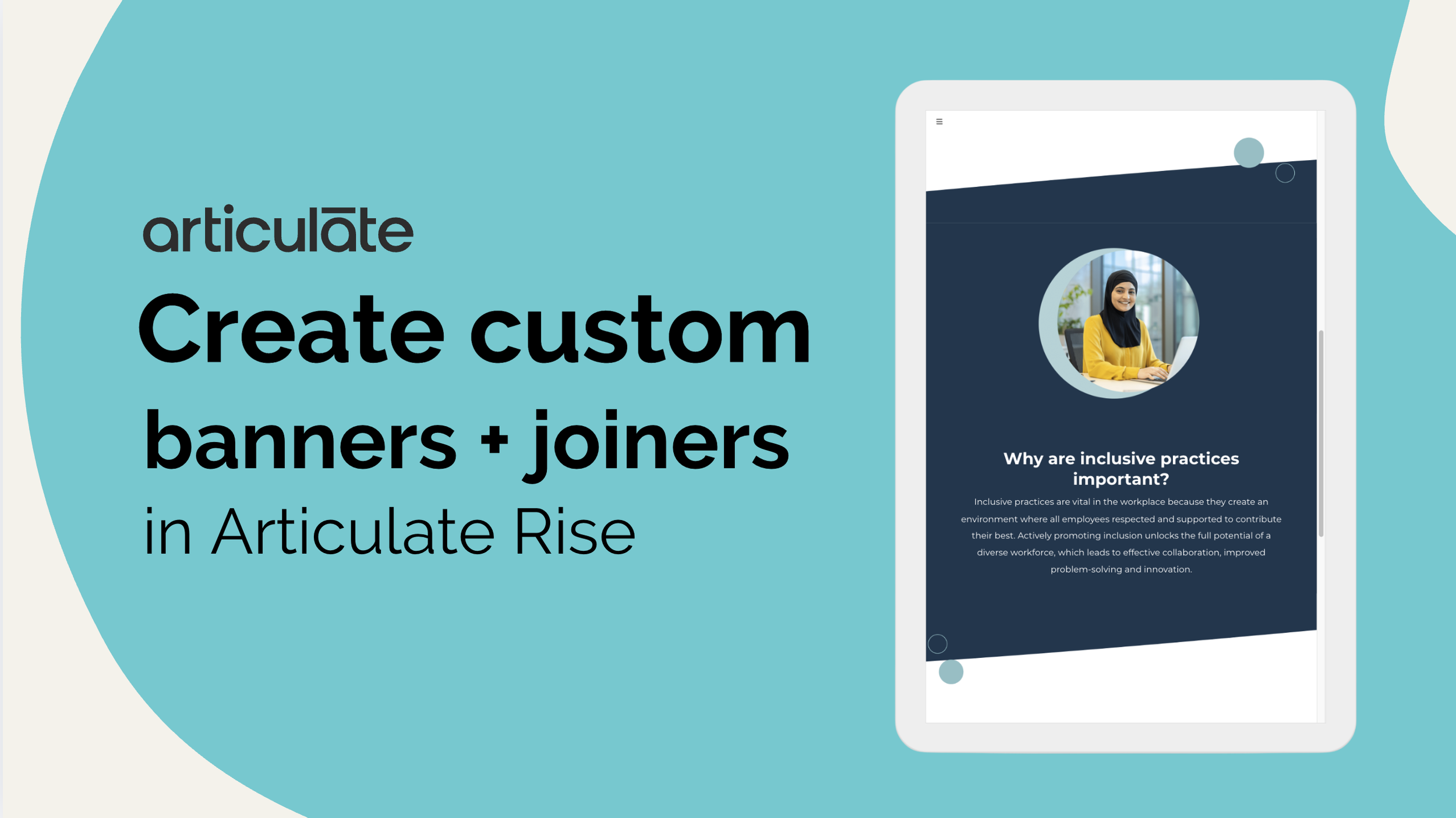 Custom banners &amp; joiners for Articulate Rise 360