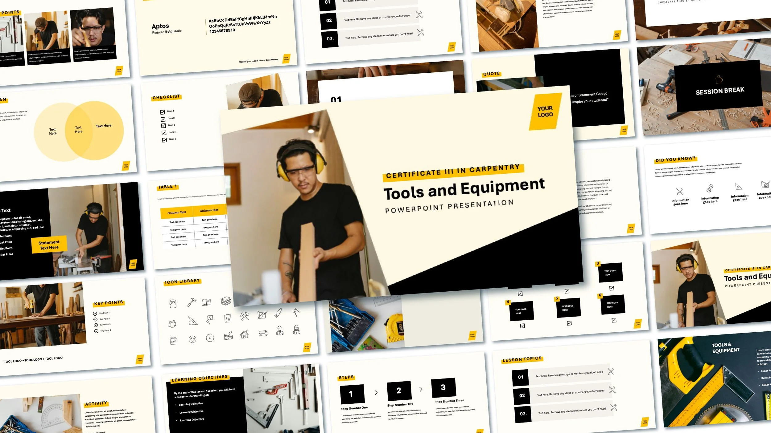 Carpentry Themed PowerPoint Template