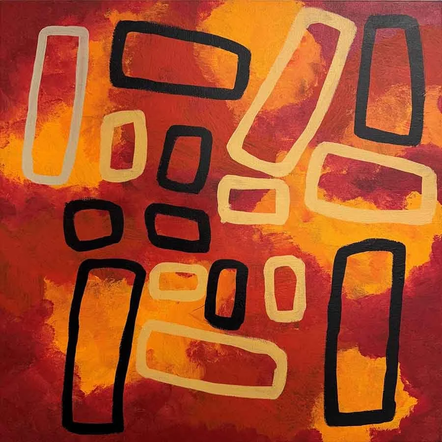 Kumanjayi (Walala) Tjapaltjarri & Michael Eather, 'Colour Mapping II,' 2026, Acrylic on canvas, 60x60cm