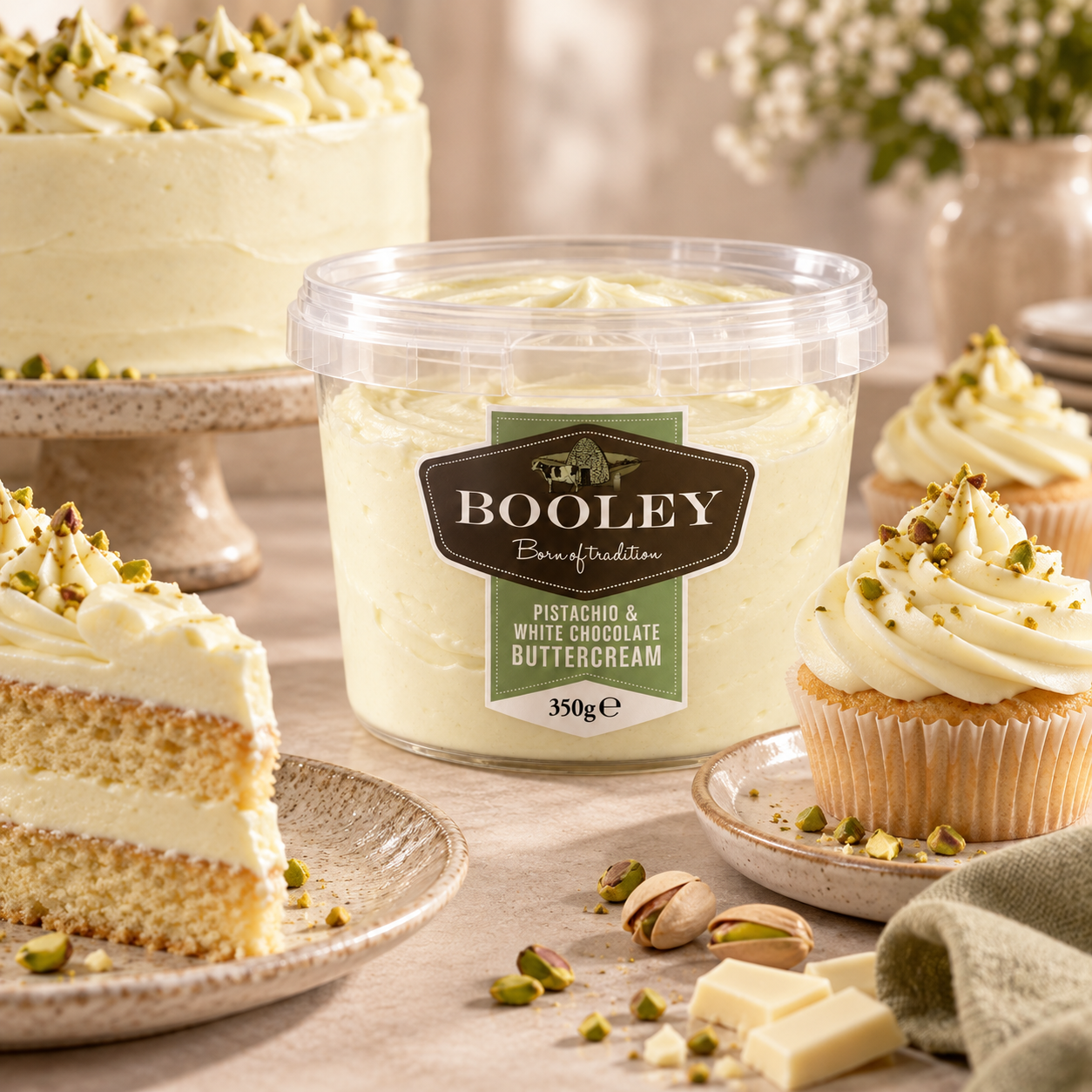 Pistachio & White Chocolate Buttercream 350g